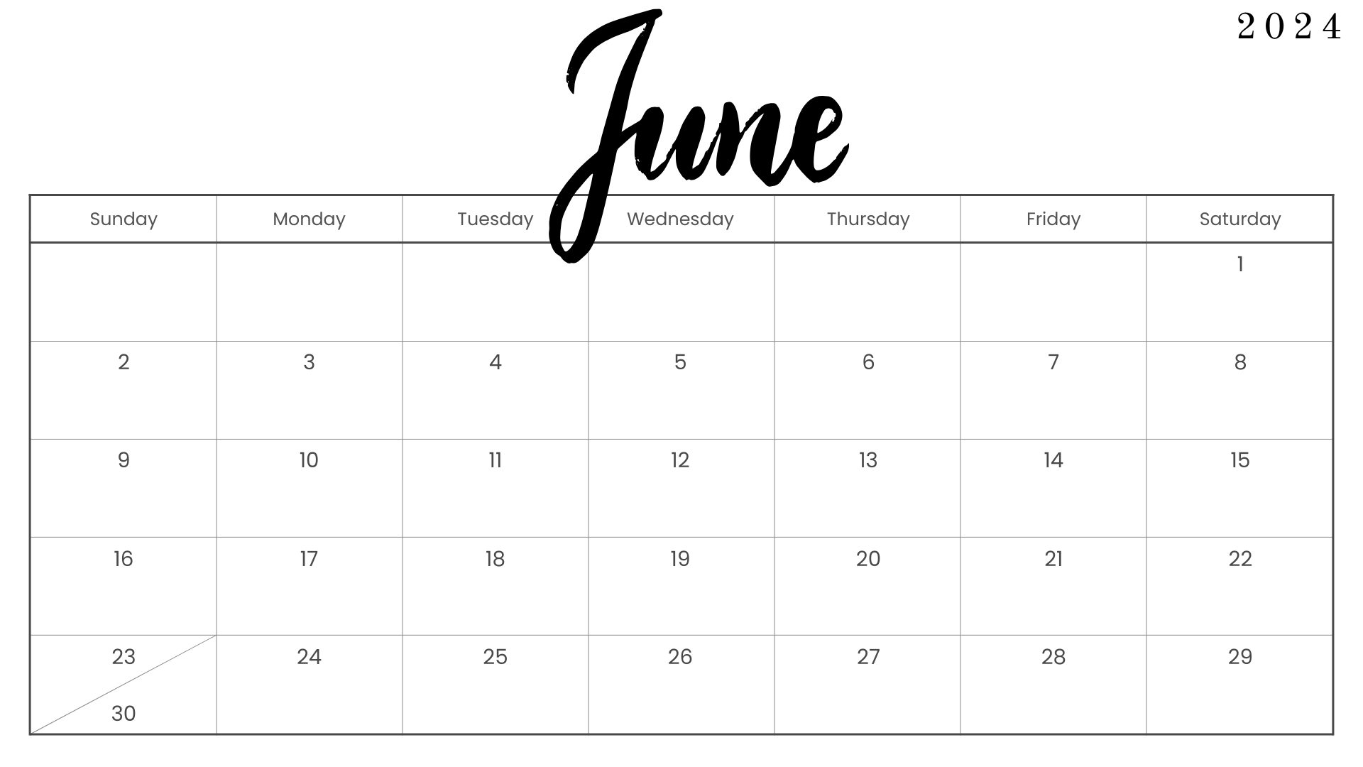 10 FREE PRINTABLE JUNE 2024 CALENDAR TEMPLATES NP