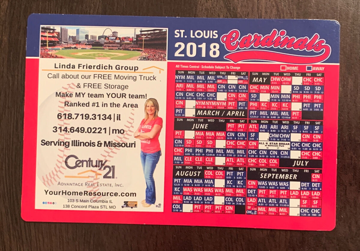 2018 St Louis Cardinals Baseball Season Game Schedule Magnet Calendar EBay