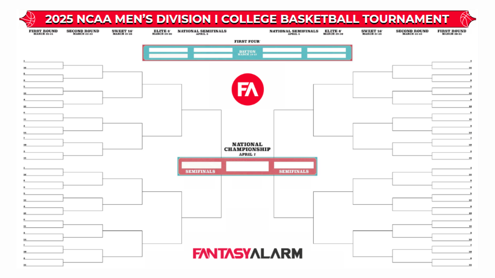 March Madness Tv Schedule Printable