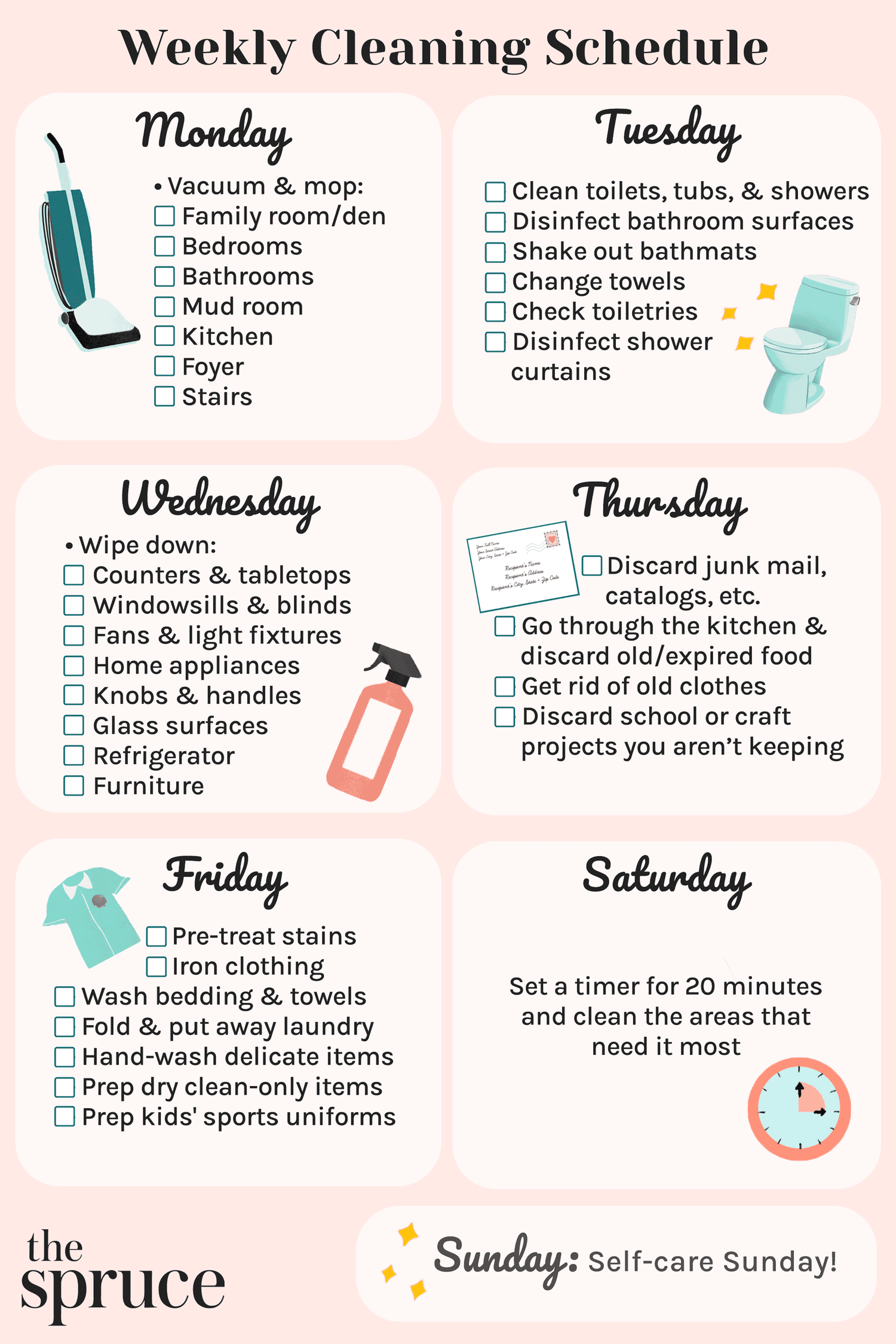 A Realistic Weekly Cleaning Schedule To Get You Started