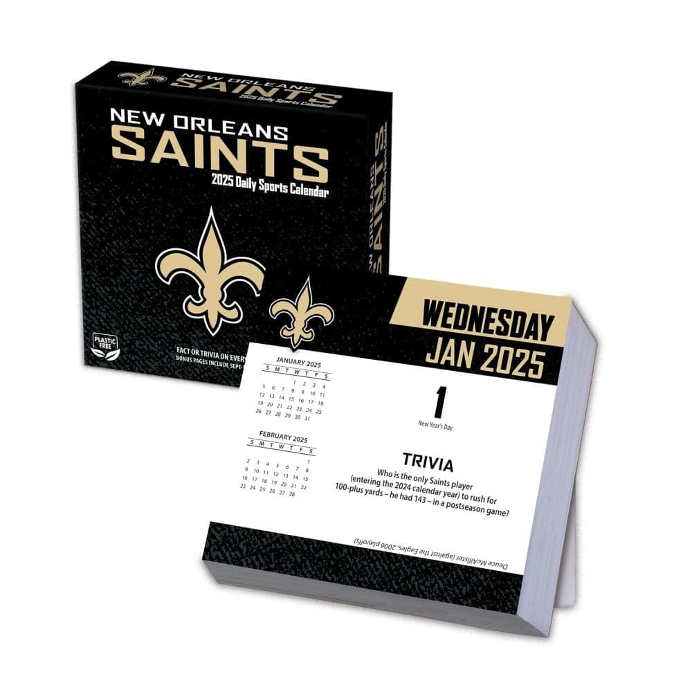 Amazon Turner Sports New Orleans Saints 2025 Box Calendar 25998053049 Sports Outdoors