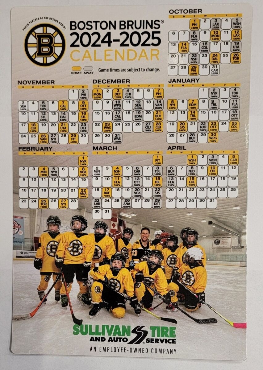 Boston Bruins 2024 2025 Schedule Magnet EBay