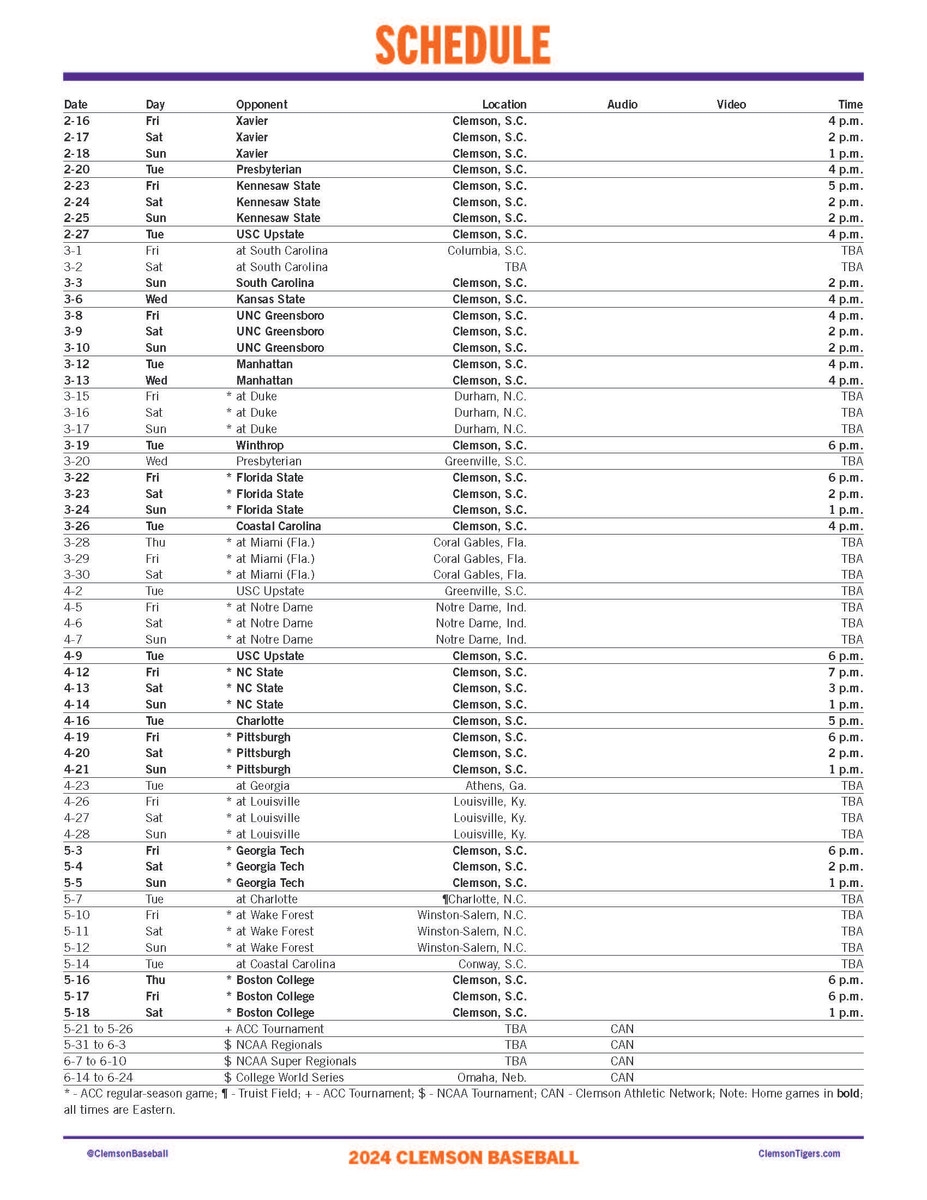Printable Louisville Baseball Schedule 2025