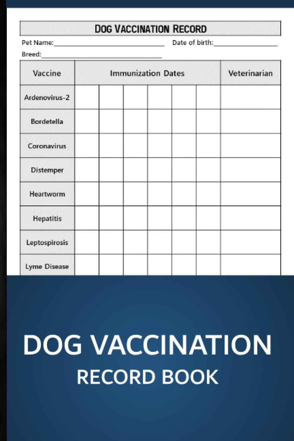 Dog Vaccination Record Book Simple Puppies Vaccine Log Book And Immunization Log Simple Style Press Amazon de Books