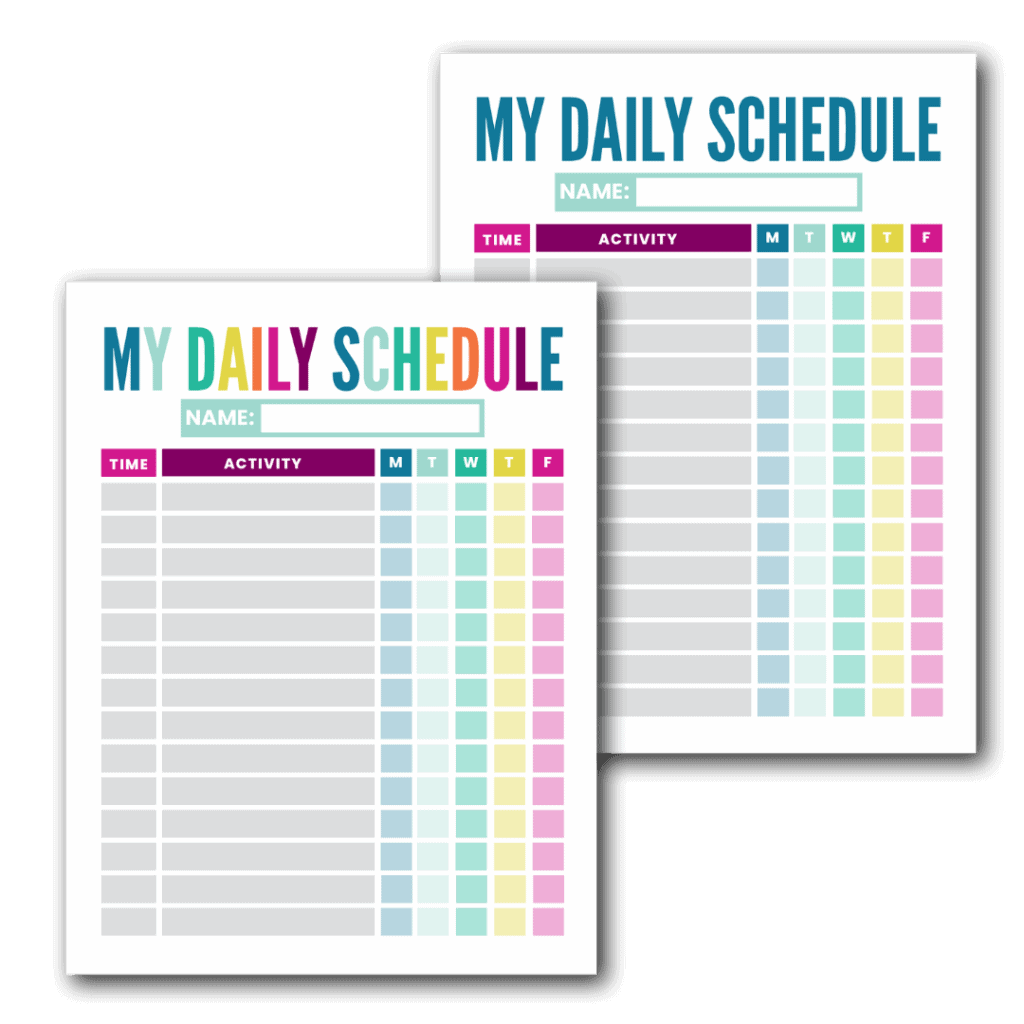 Free Printable Schedule