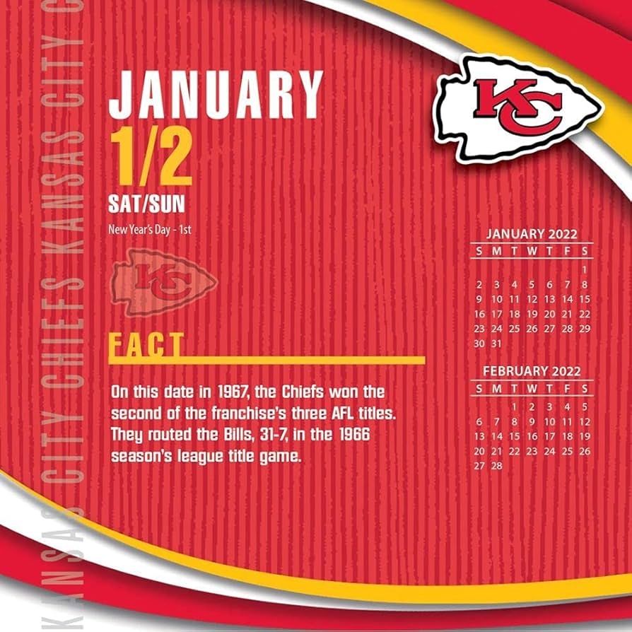 Kansas City Chiefs Printable Schedule