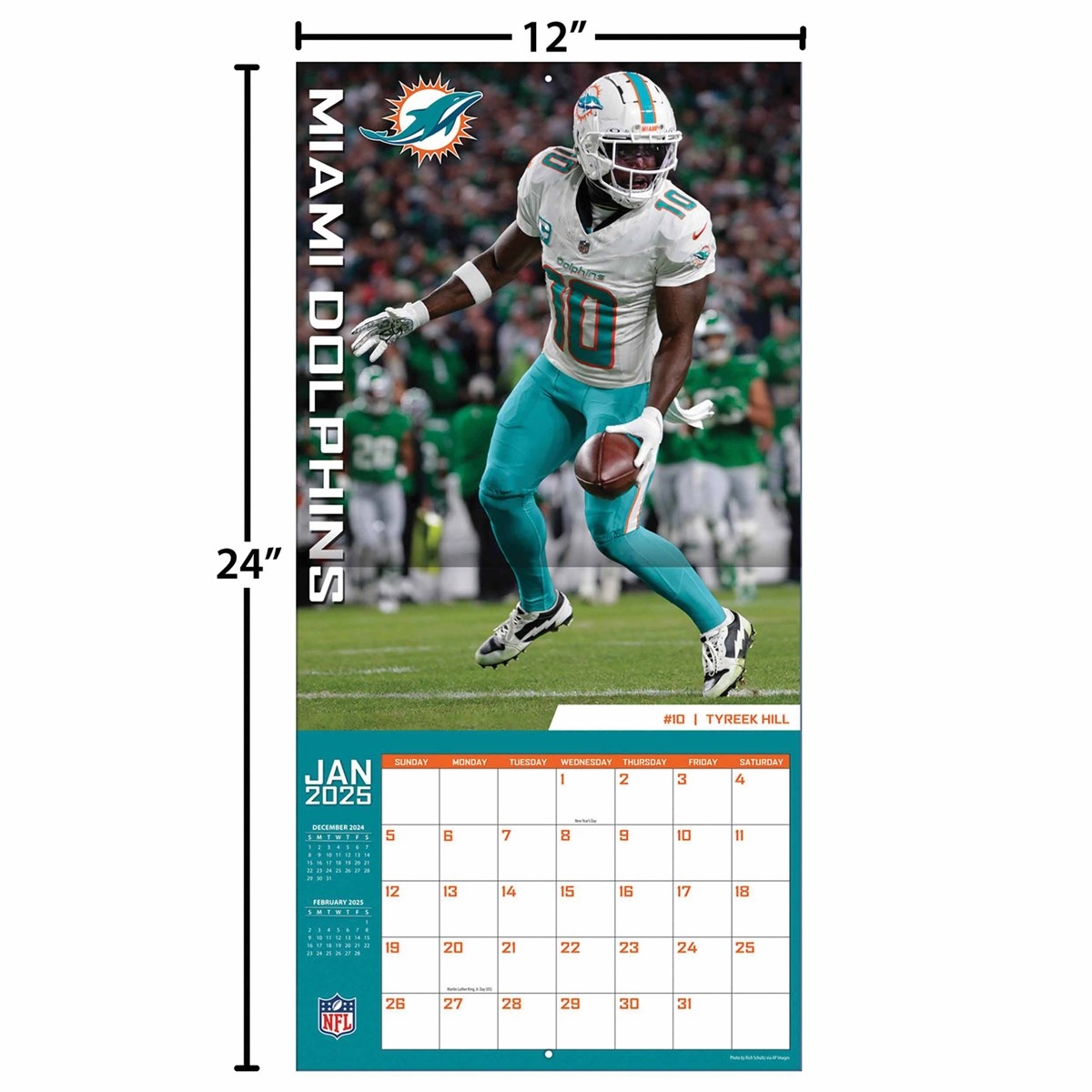 Miami Dolphins NFL Calendar 2025