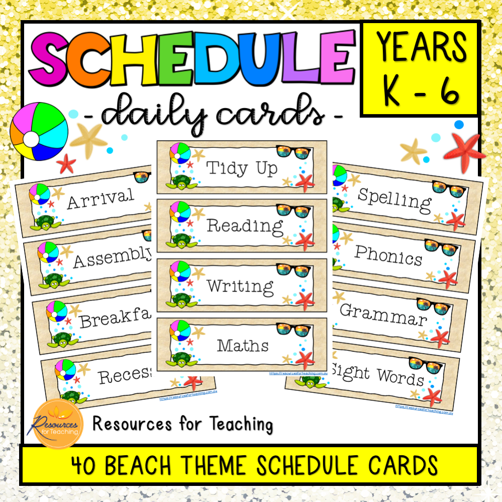 Free Printable Printable Classroom Schedule Cards