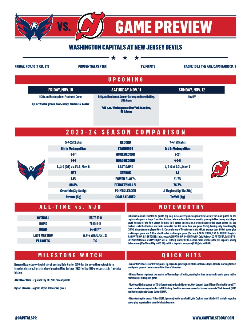 Devils Printable Schedule
