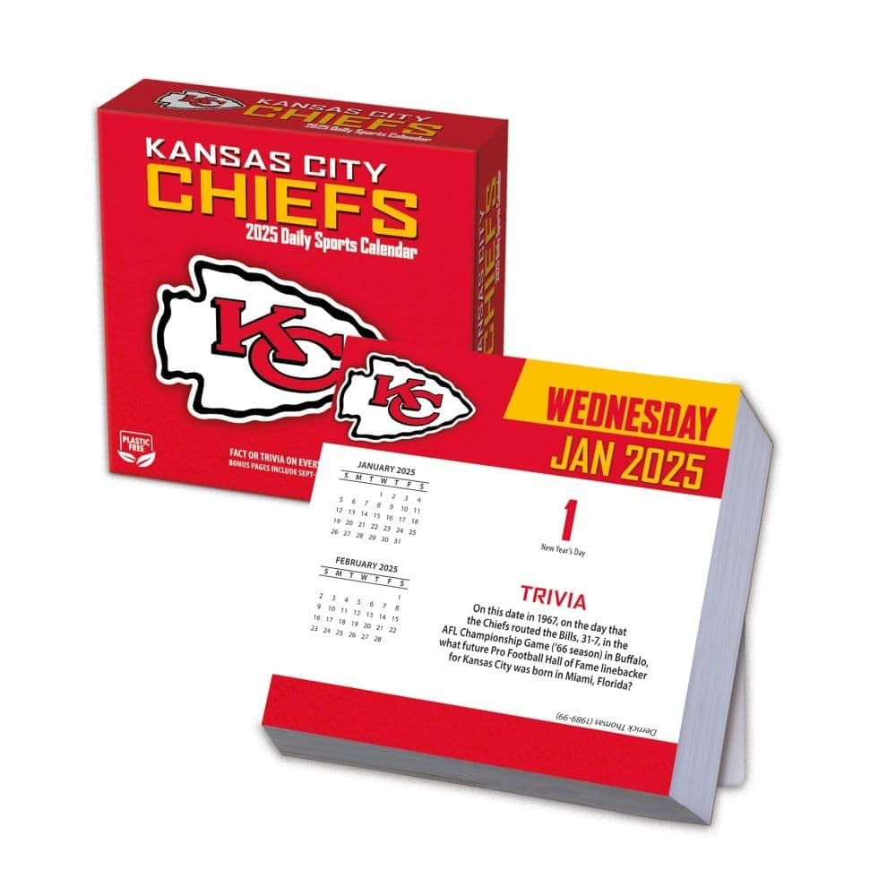 Turner Sports Kansas City Chiefs 2025 Box Calendar 25998053042 Amazon de Stationery Office Supplies