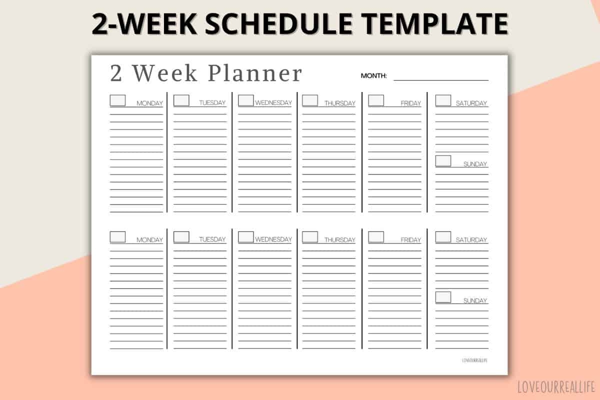 Schedule Printable Weekly