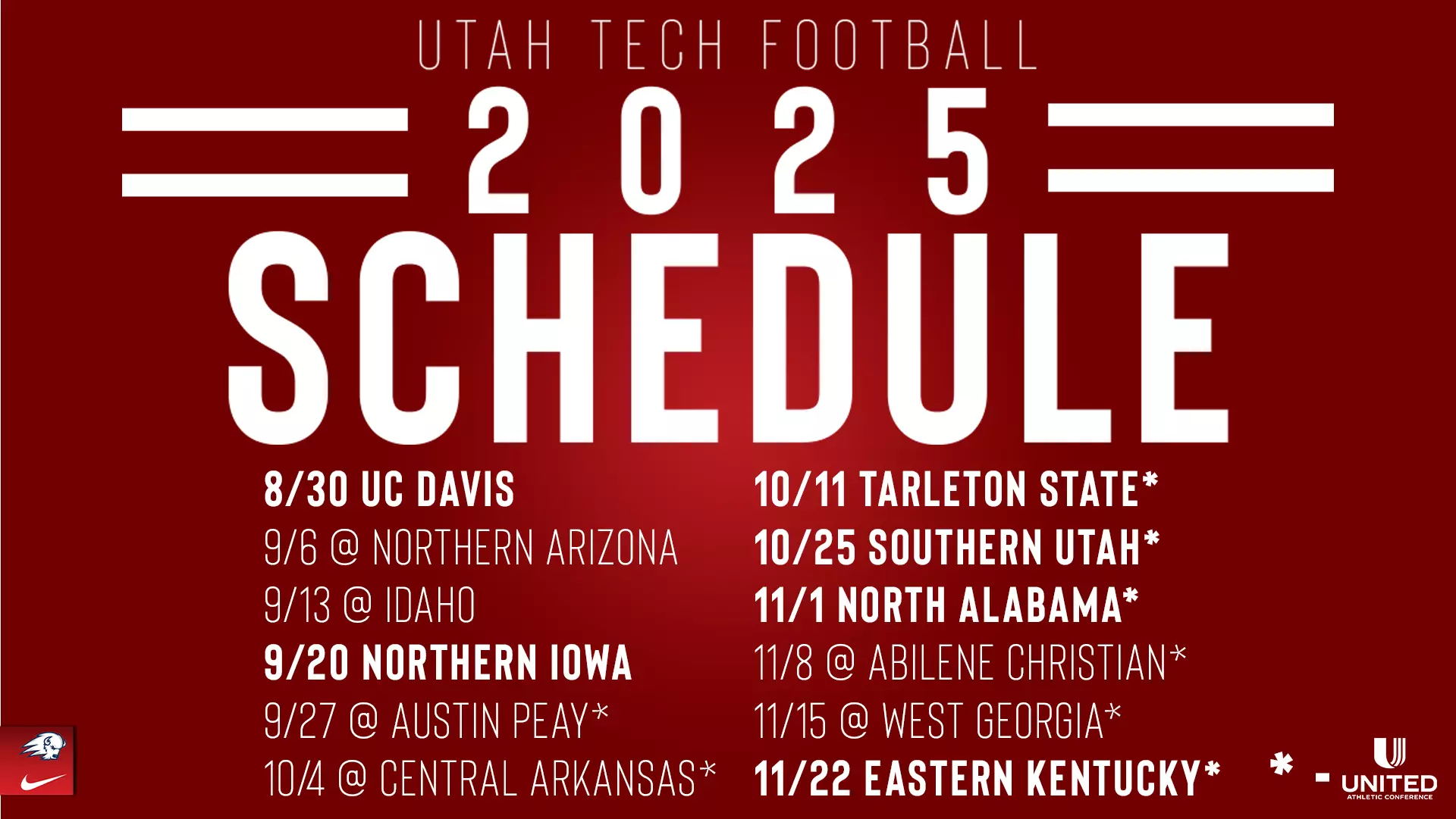 Utah Tech Athletics Announces 2025 Trailblazer Football Schedule Utah Tech University Athletics