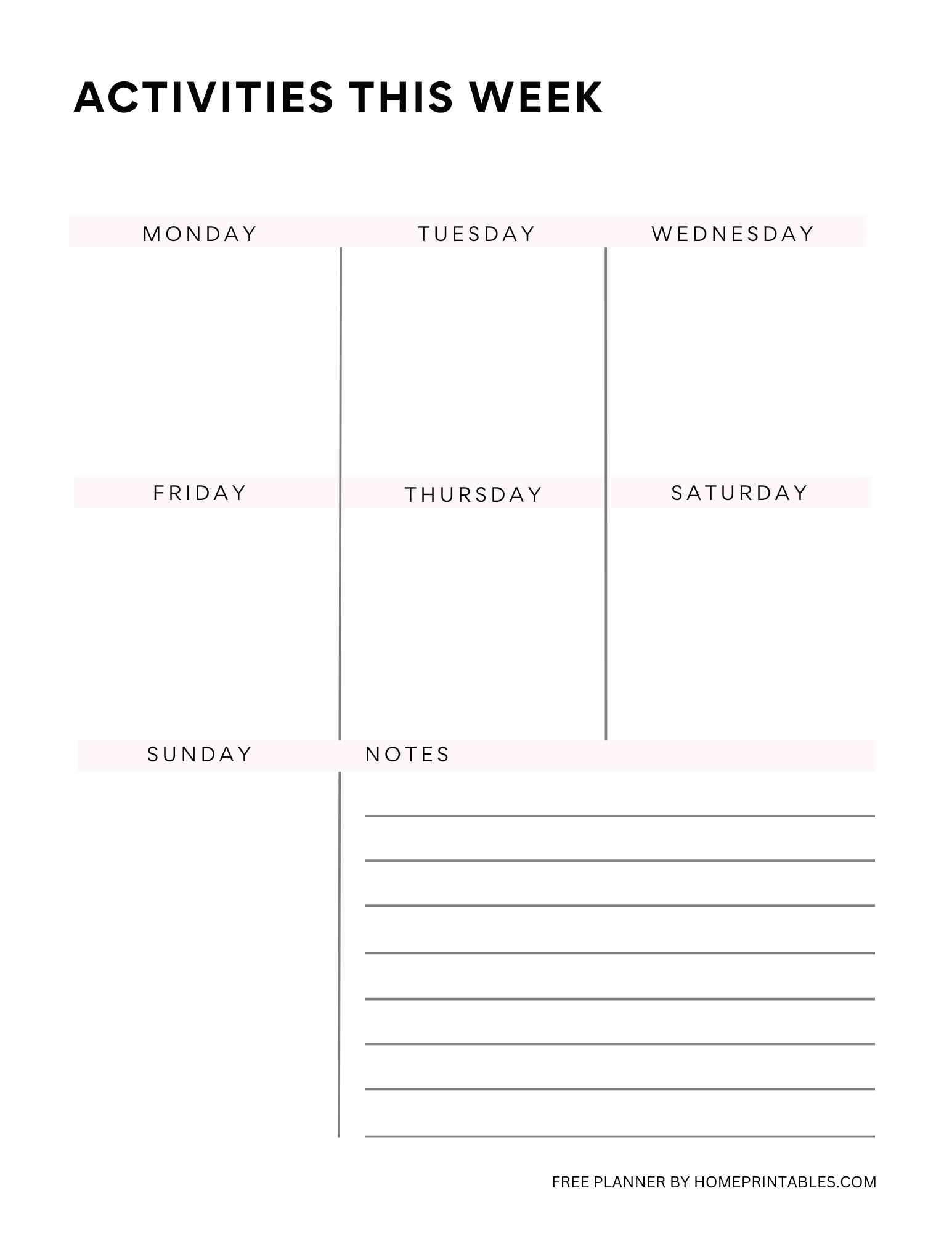 Weekly Planner Template Stylish Printables To Plan Your Week