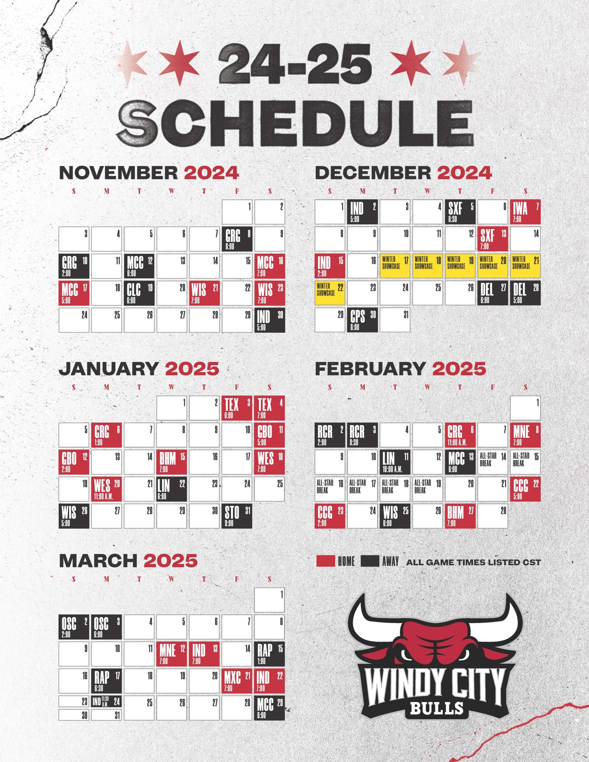 Windy City Bulls Announce 2024 25 Season Schedule Windy City Bulls
