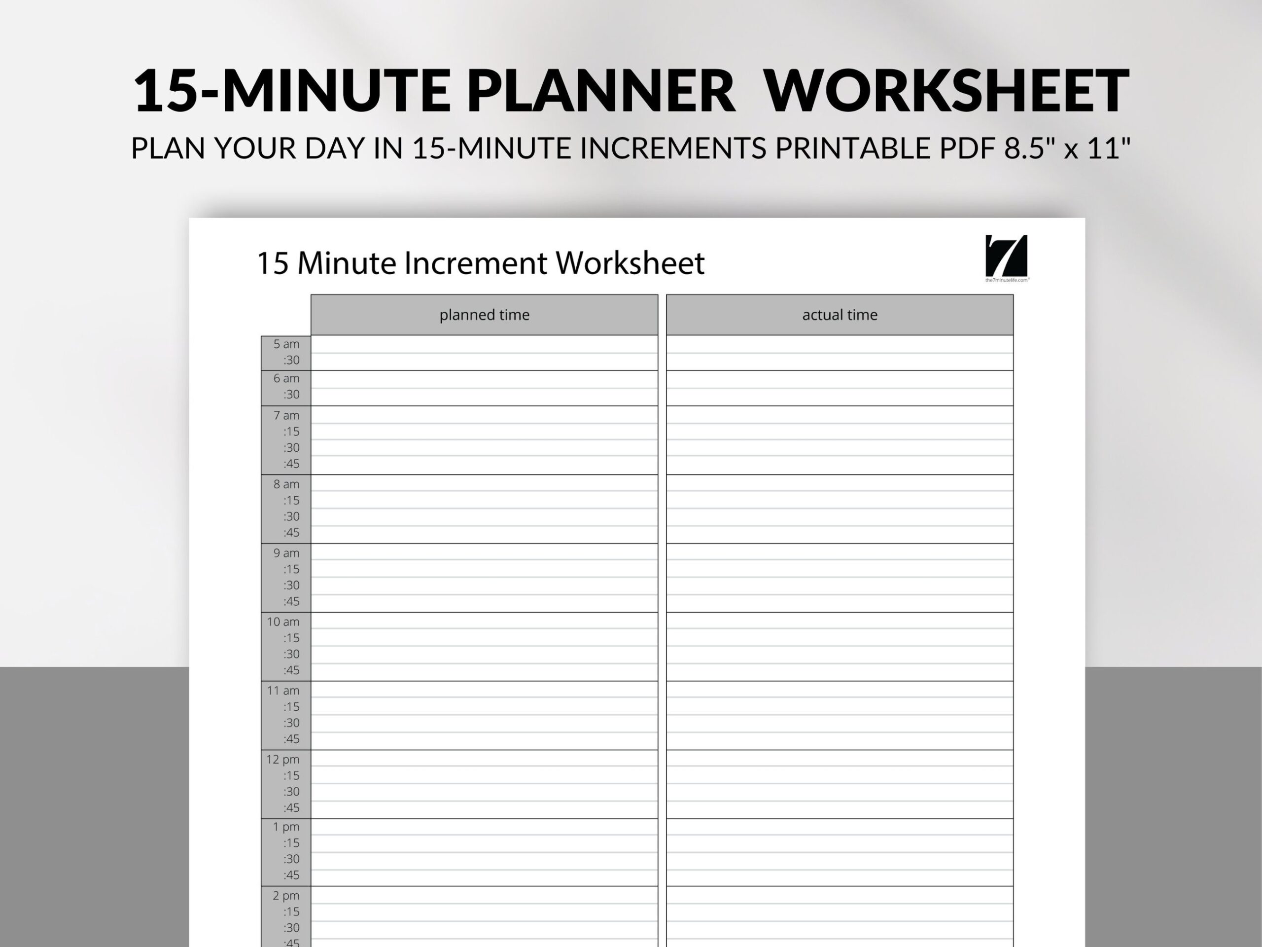 15 Minute Planner Printable Template 15 Minute Daily Planner 15 Minute Appointment Planner Worksheet Printable Time Management Tools Etsy Denmark