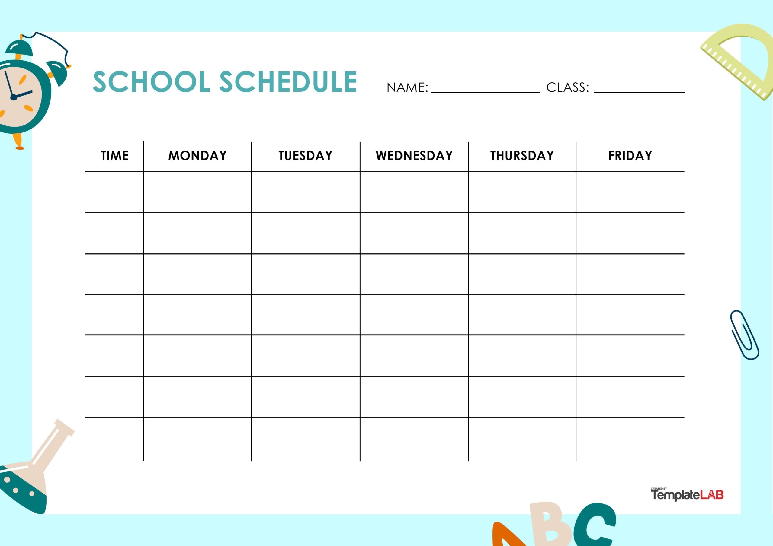 Printable Weekly Schedule Sheet