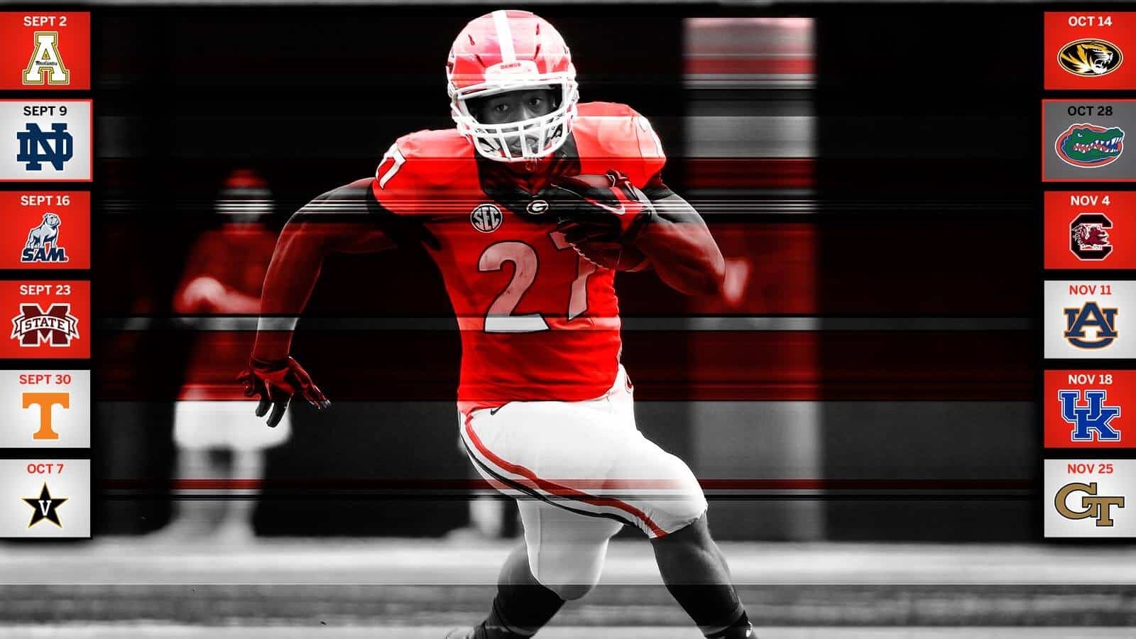 2017 UGA Football Schedule Posters