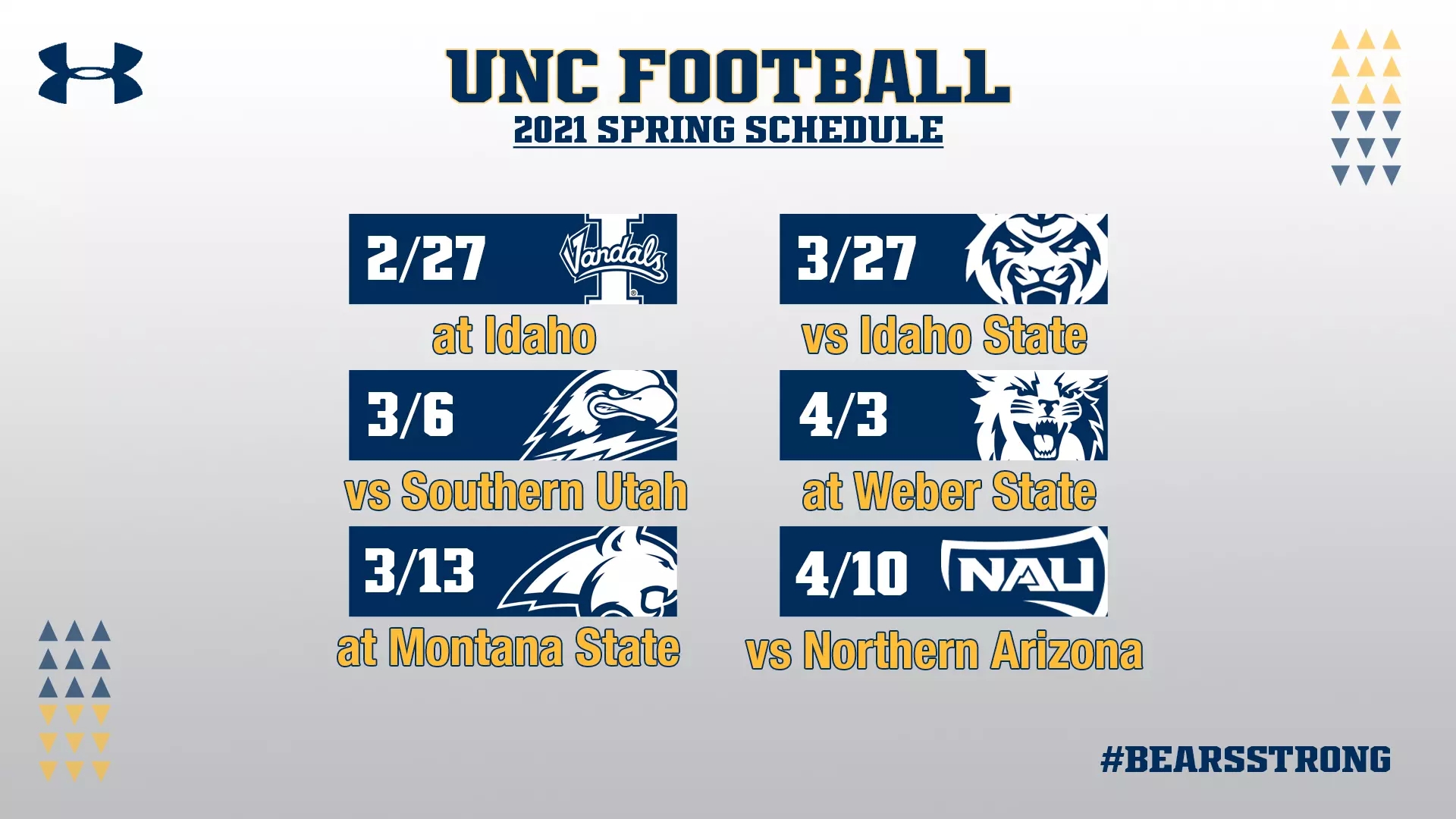 2021 Spring Football Schedule Announced University Of Northern Colorado Athletics