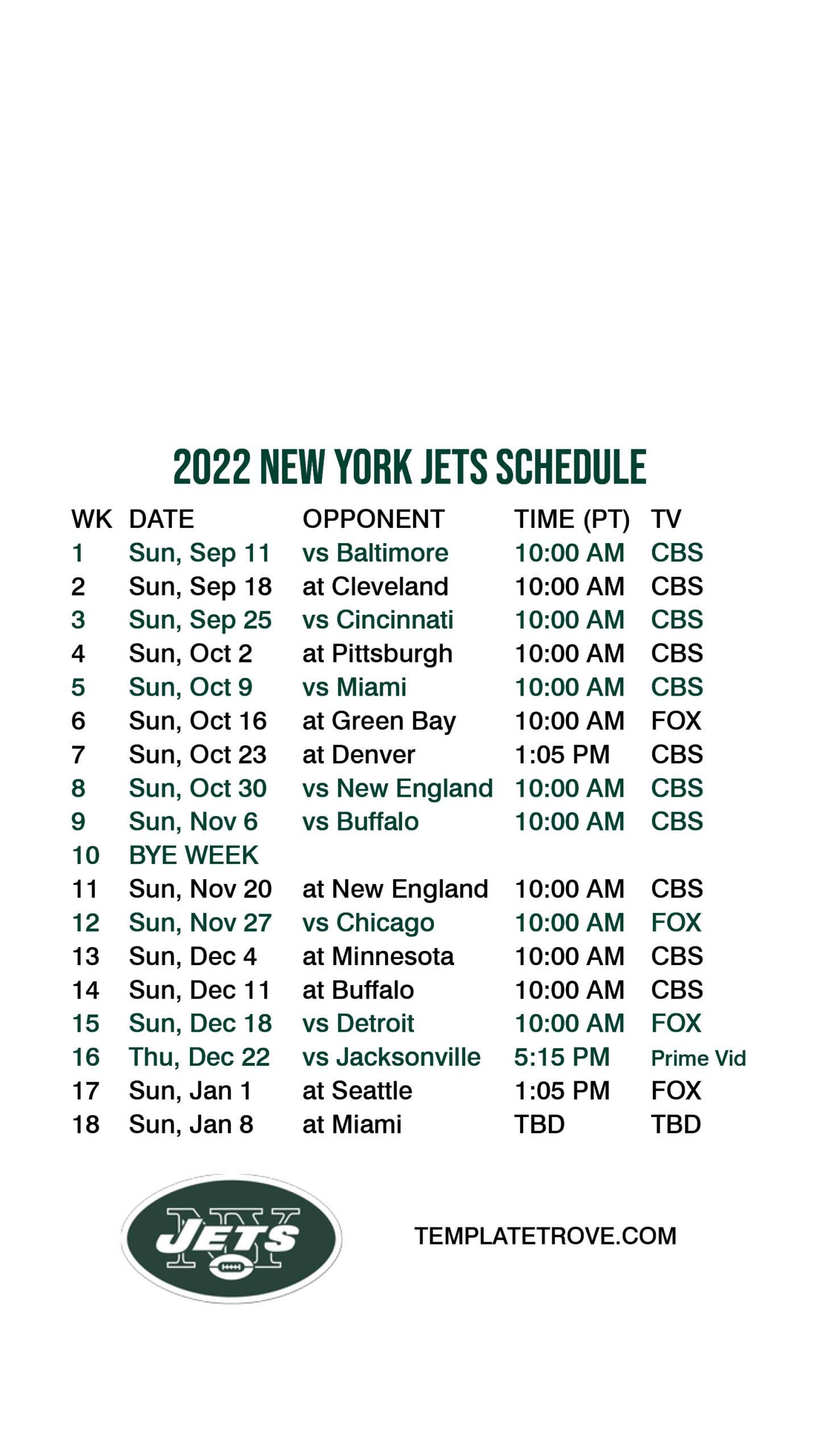 2022 2023 New York Jets Lock Screen Schedule For IPhone 6 7 8 Plus