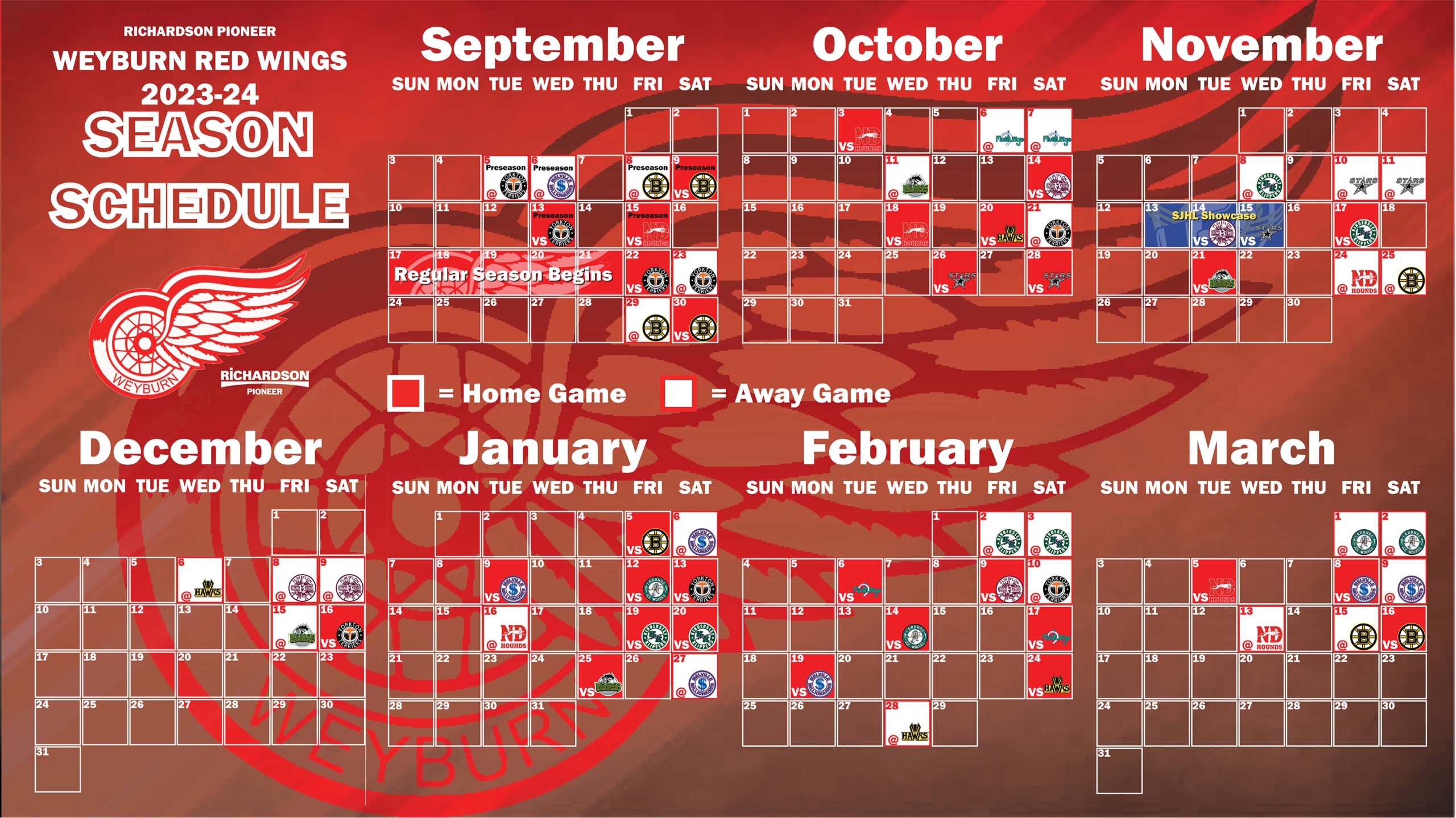 2023 24 Season Officially Released Weyburn Red Wings