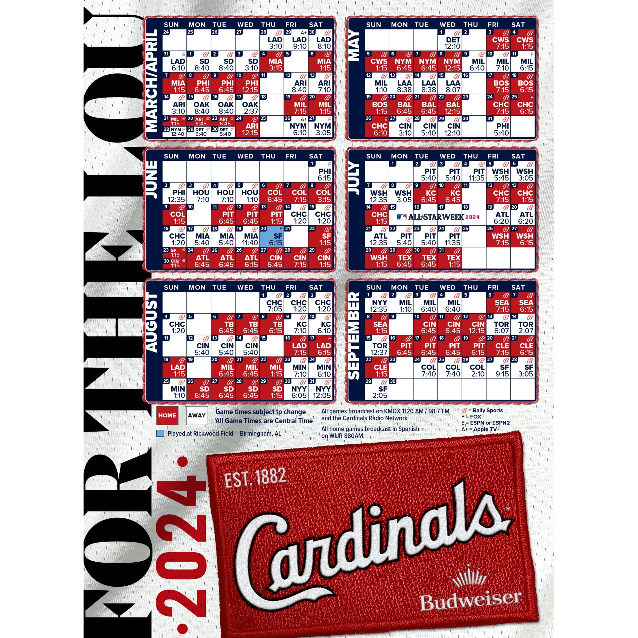 2024 Cardinals Promotions St Louis Cardinals