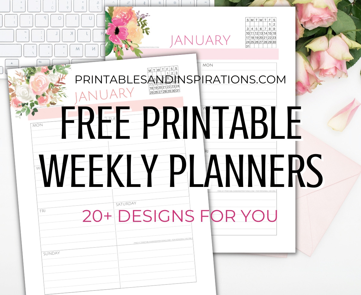 Free Printable Weekly Schedule Pdf