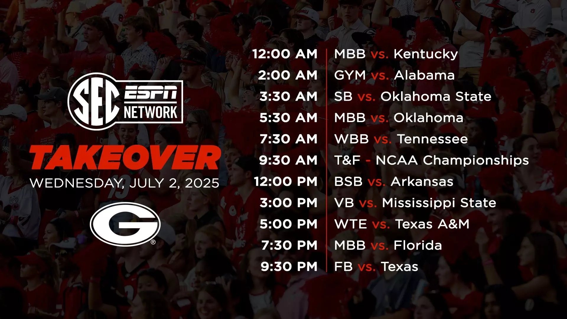 2025 Football Schedule University Of Georgia Athletics