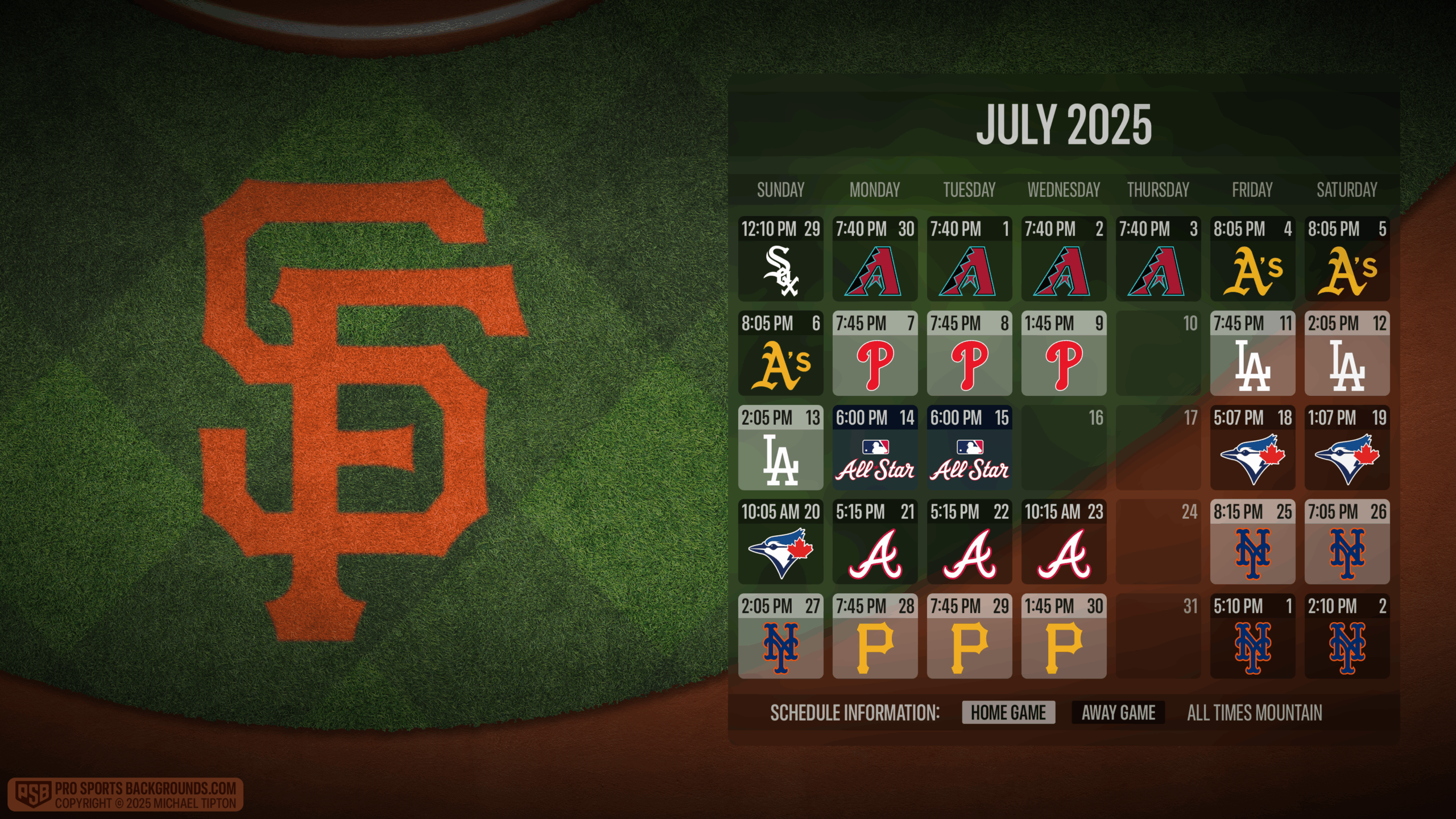 2025 San Francisco Giants Wallpaper Pro Sports Backgrounds
