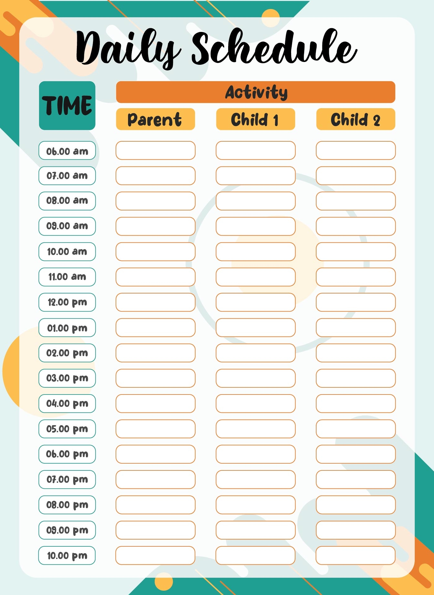 24 Hour Calendar 10 Free PDF Printables Printablee