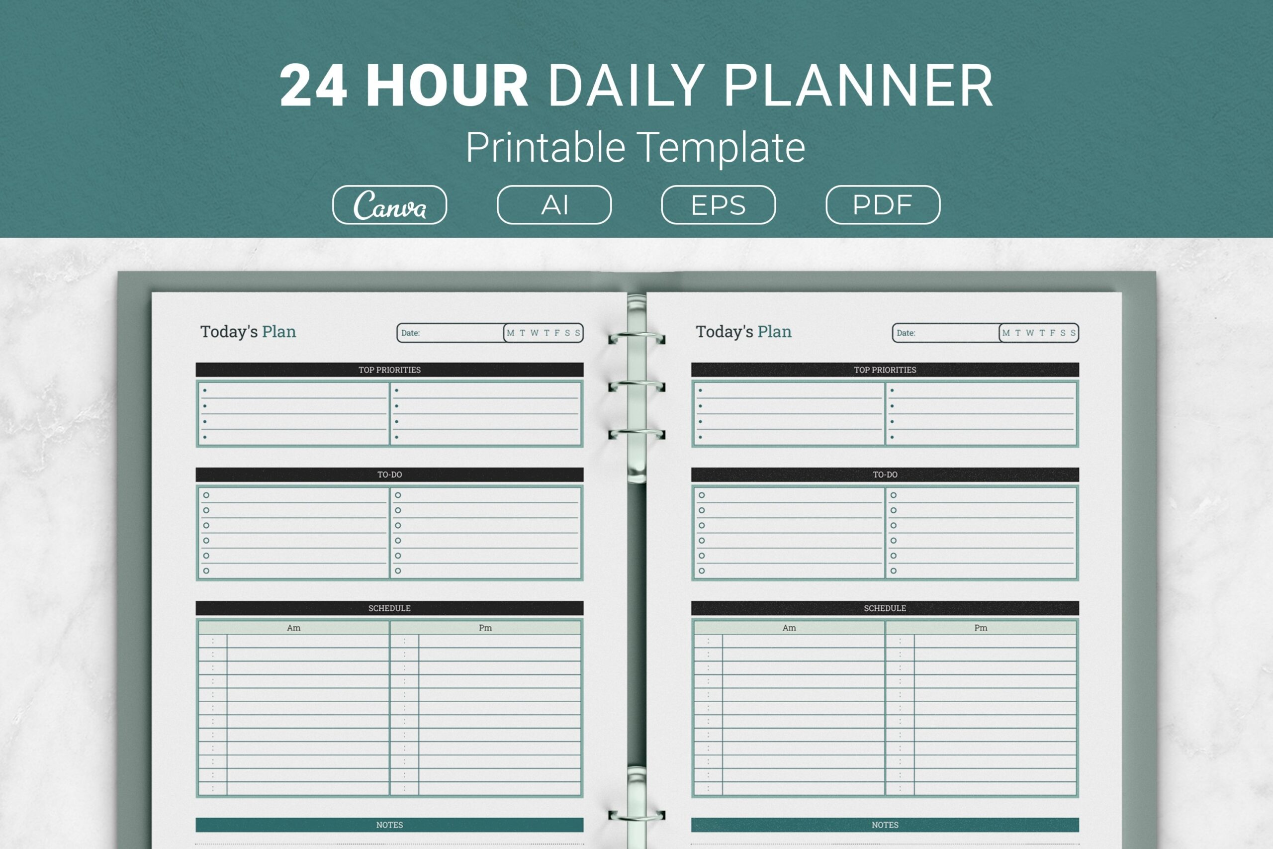 Printable 24 Hour Schedule