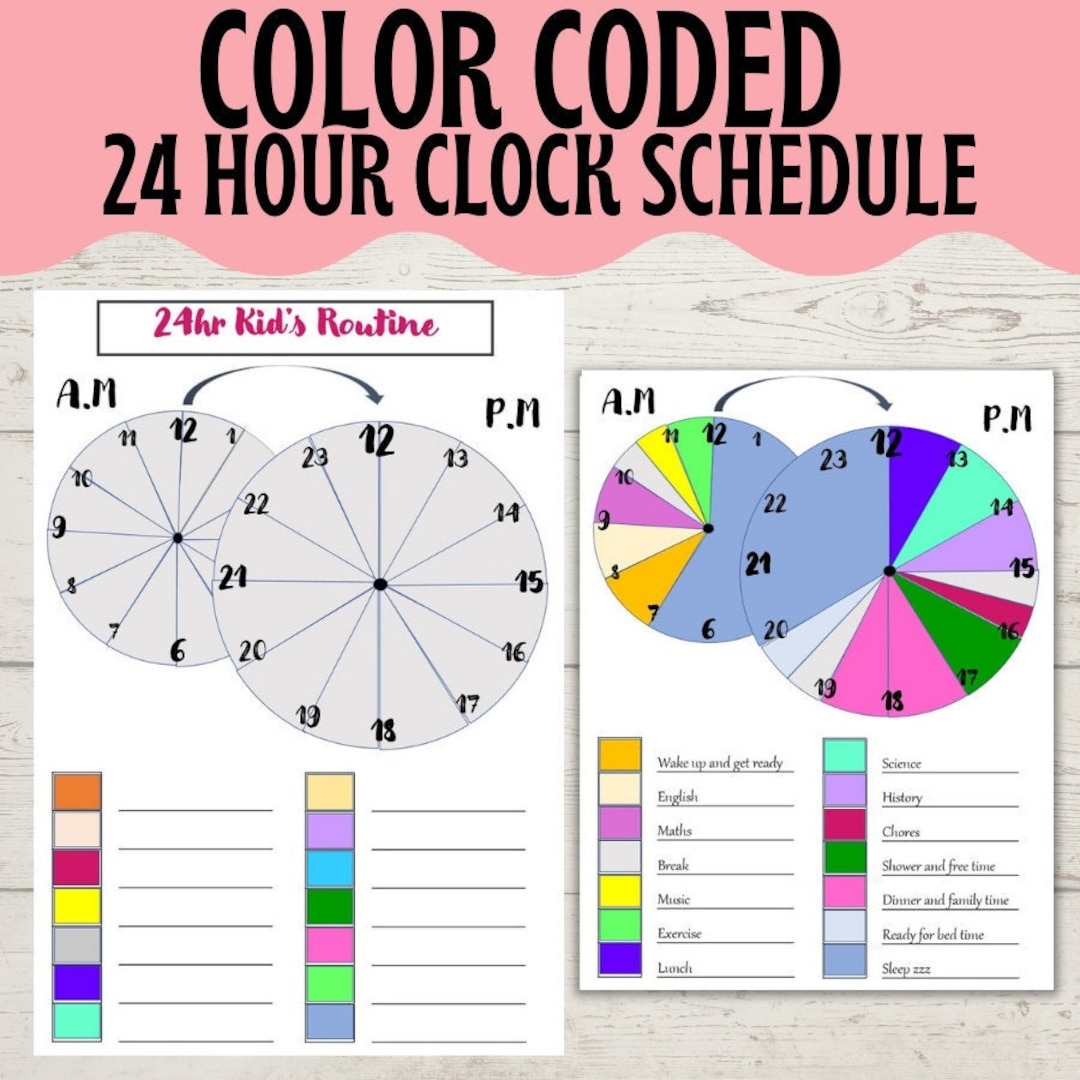 Printable Turning Schedule Clock