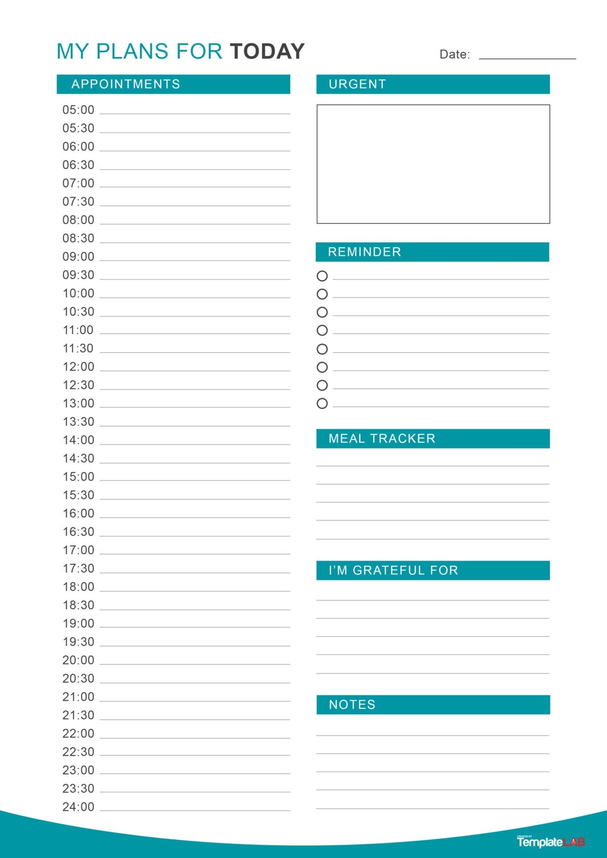 25 Printable Daily Planner Templates FREE In Word Excel PDF Worksheets Library