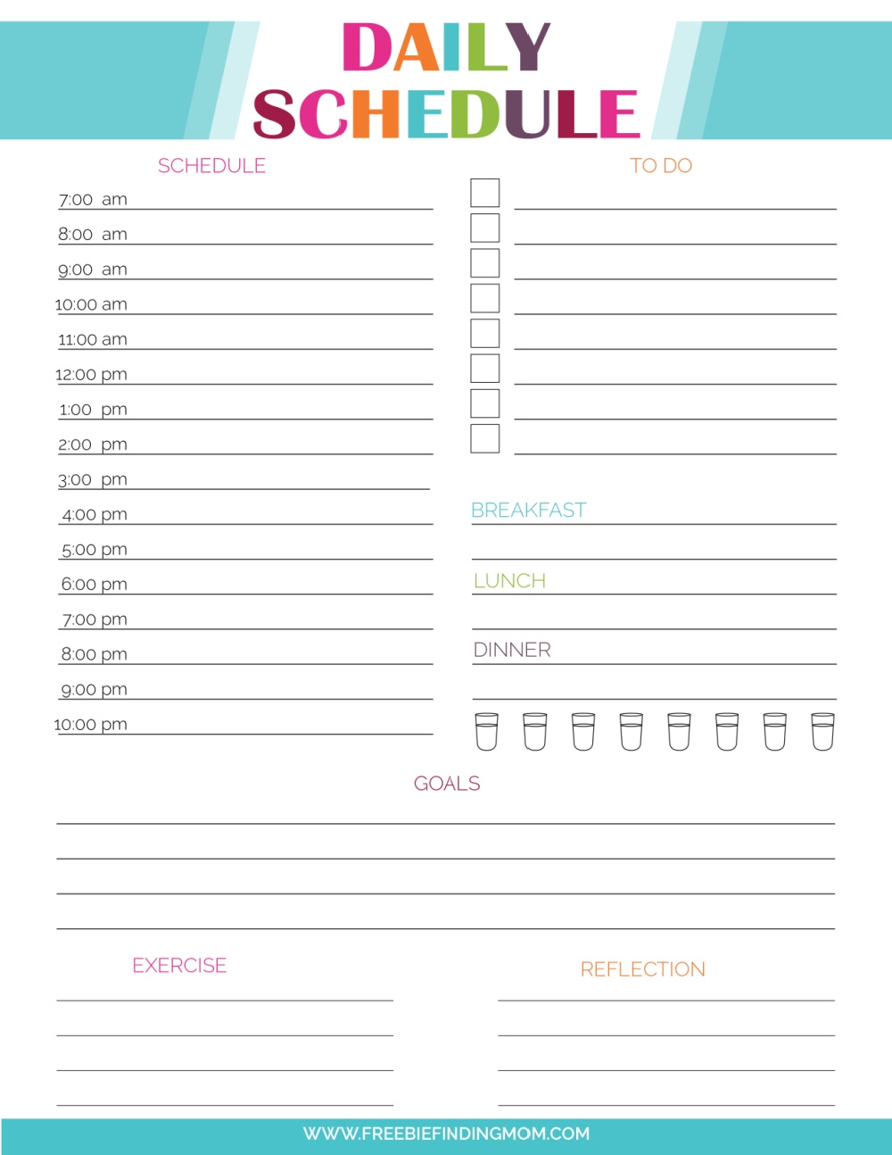 3 Printable Hourly Schedule Templates