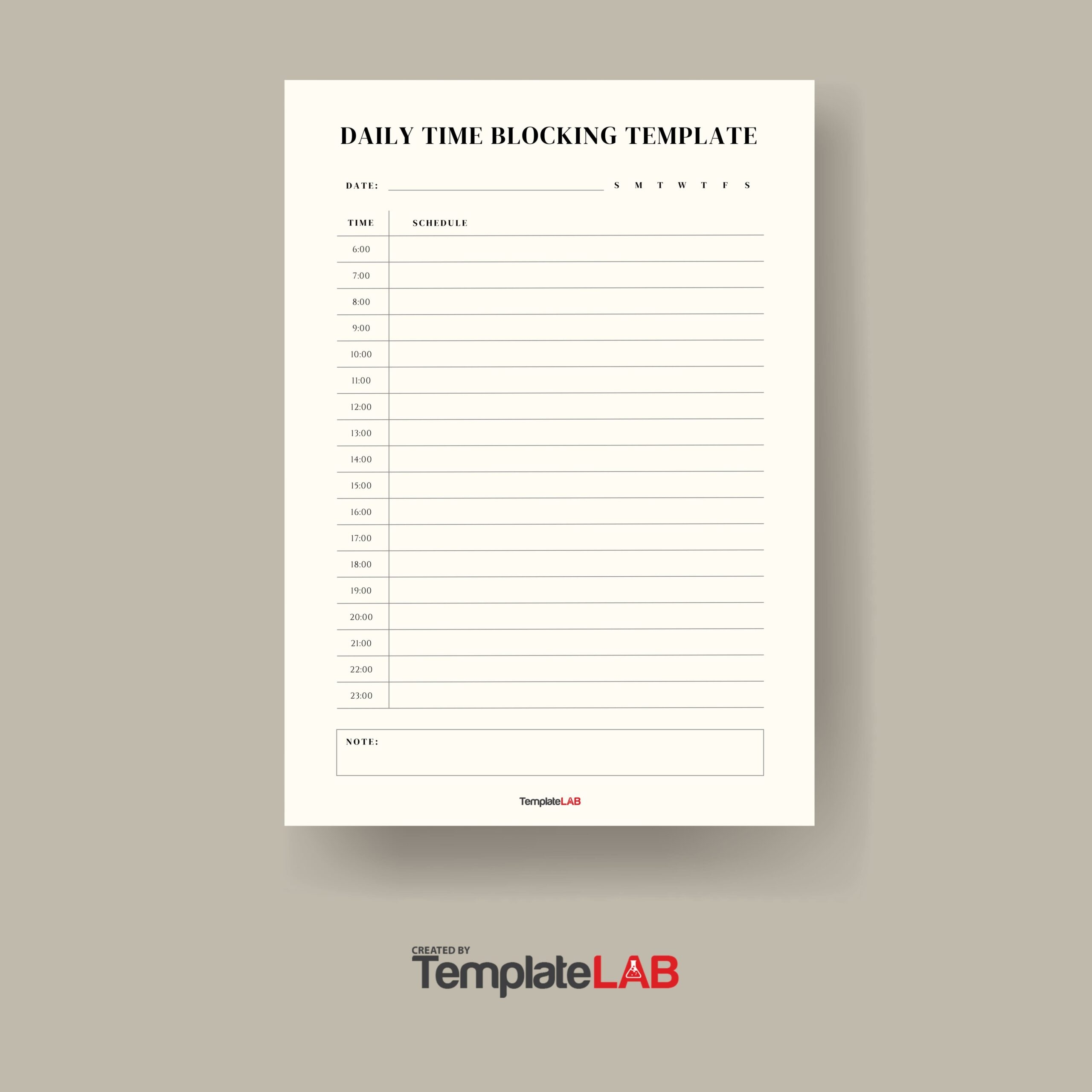 37 Printable Time Blocking Templates Weekly Daily Monthly 