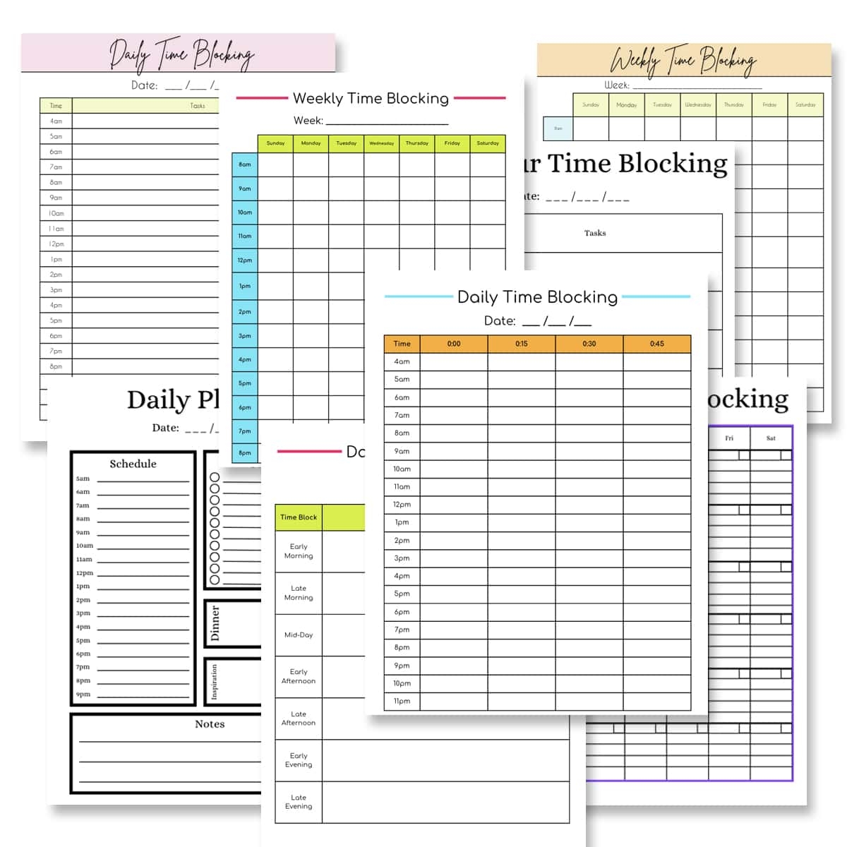 39 Free Printable Time Boxing Templates Lamberts Lately