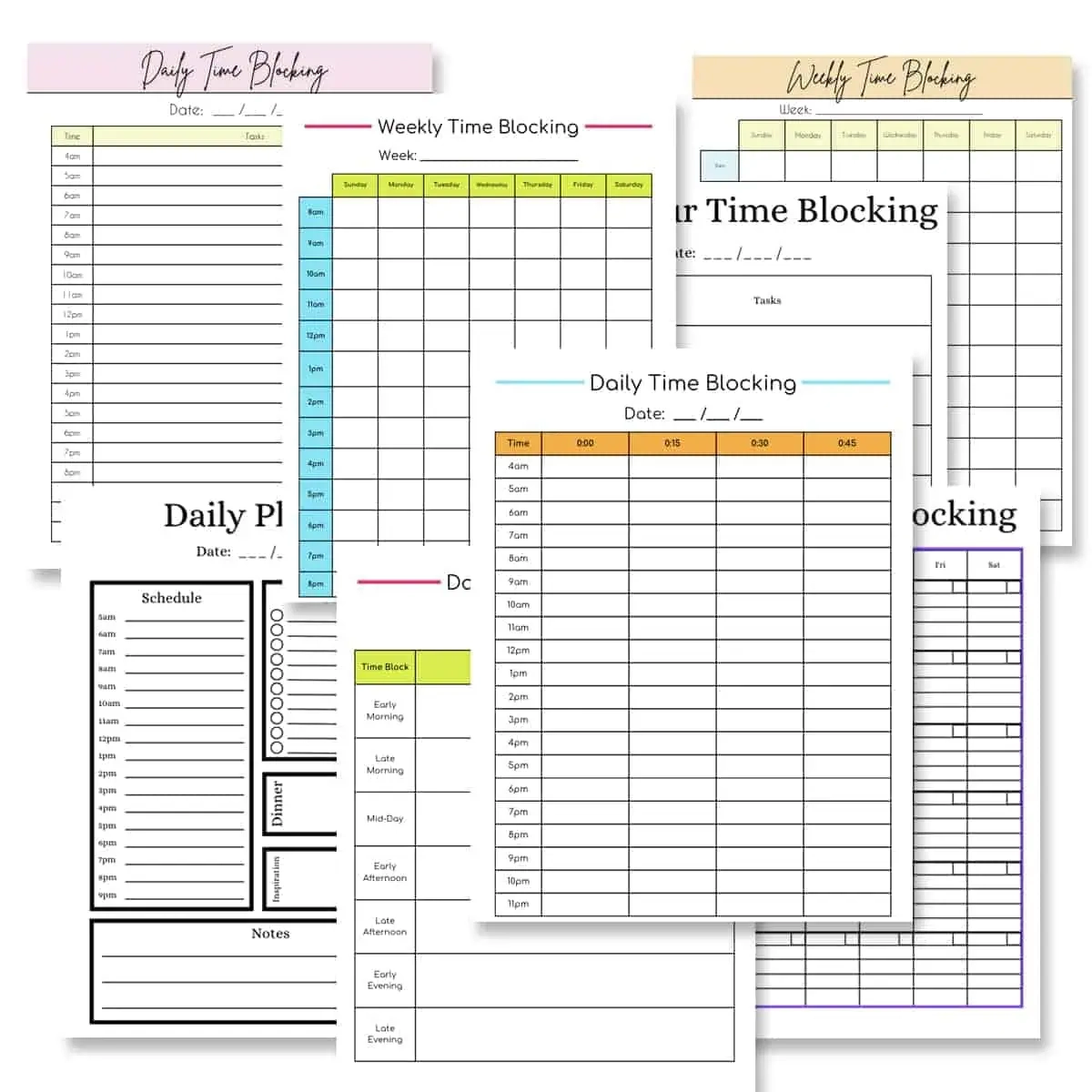 39 Free Printable Time Boxing Templates Lamberts Lately