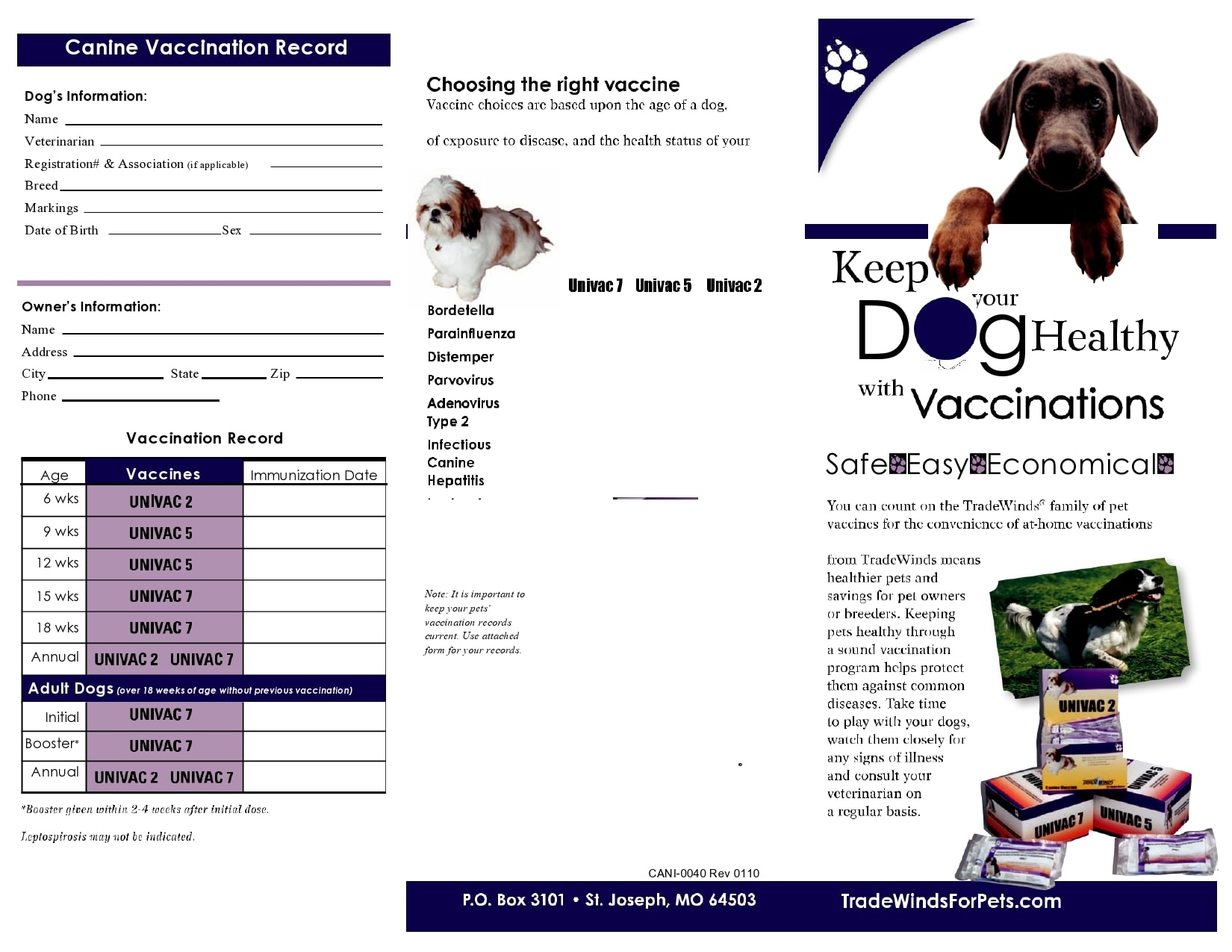 Printable Puppy Vaccine Schedule