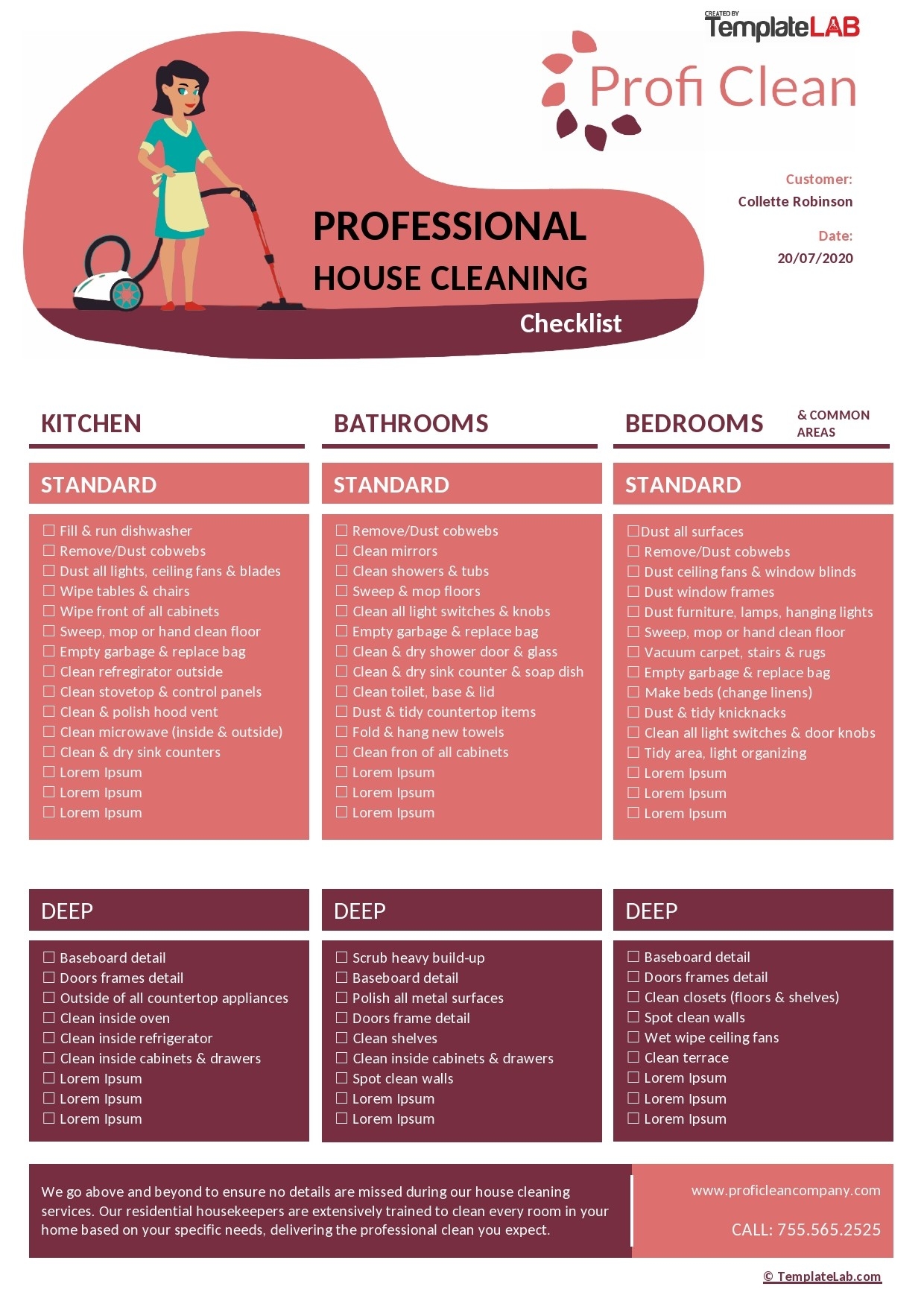 Cleaning Schedule Printable Pdf