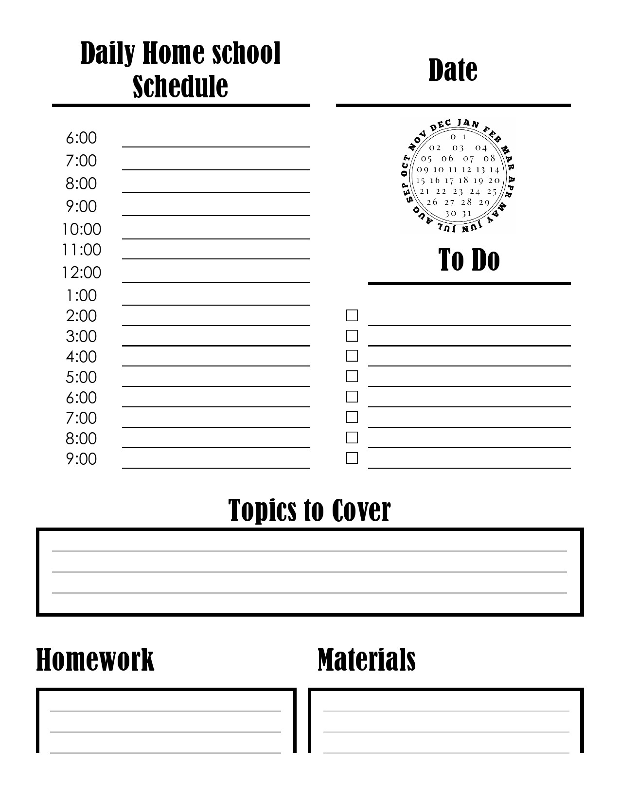 44 Editable Homeschool Schedule Templates FREE 