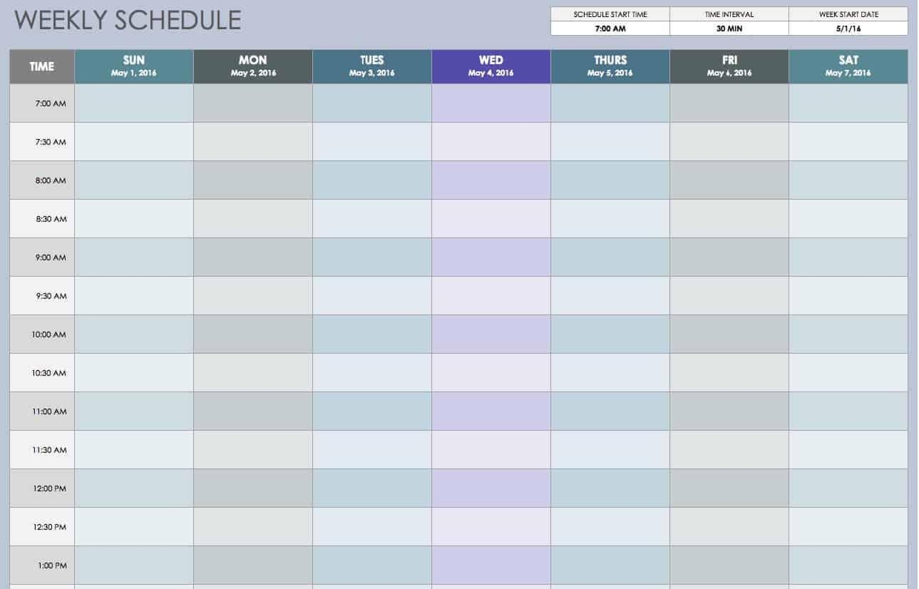 6 Day Work Week Schedule Template Timelity