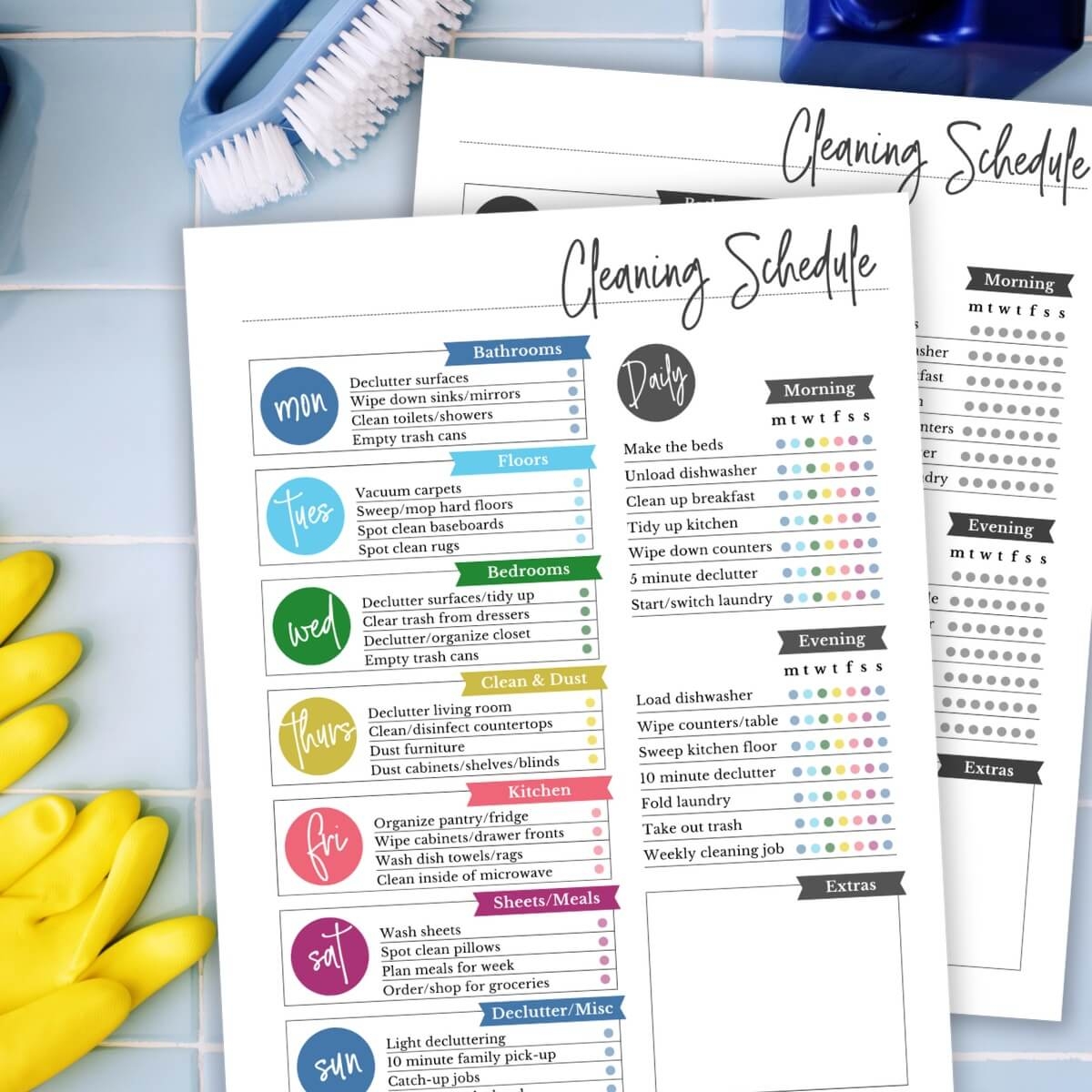 Free Printable Daily House Cleaning Schedule