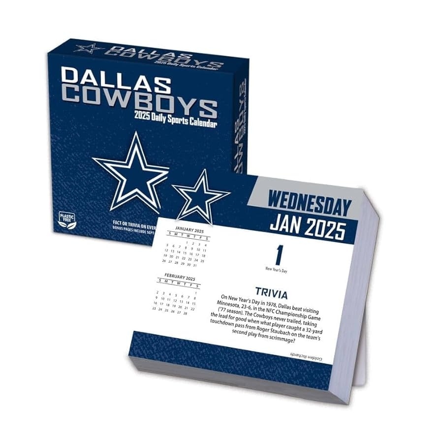 Amazon TURNER SPORTS Dallas Cowboys 2025 Box Calendar 25998053036 Office Products