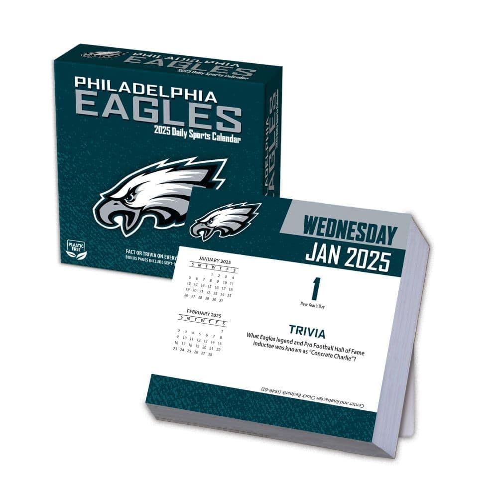 Amazon TURNER SPORTS Philadelphia Eagles 2025 Box Calendar 25998053053 Office Products