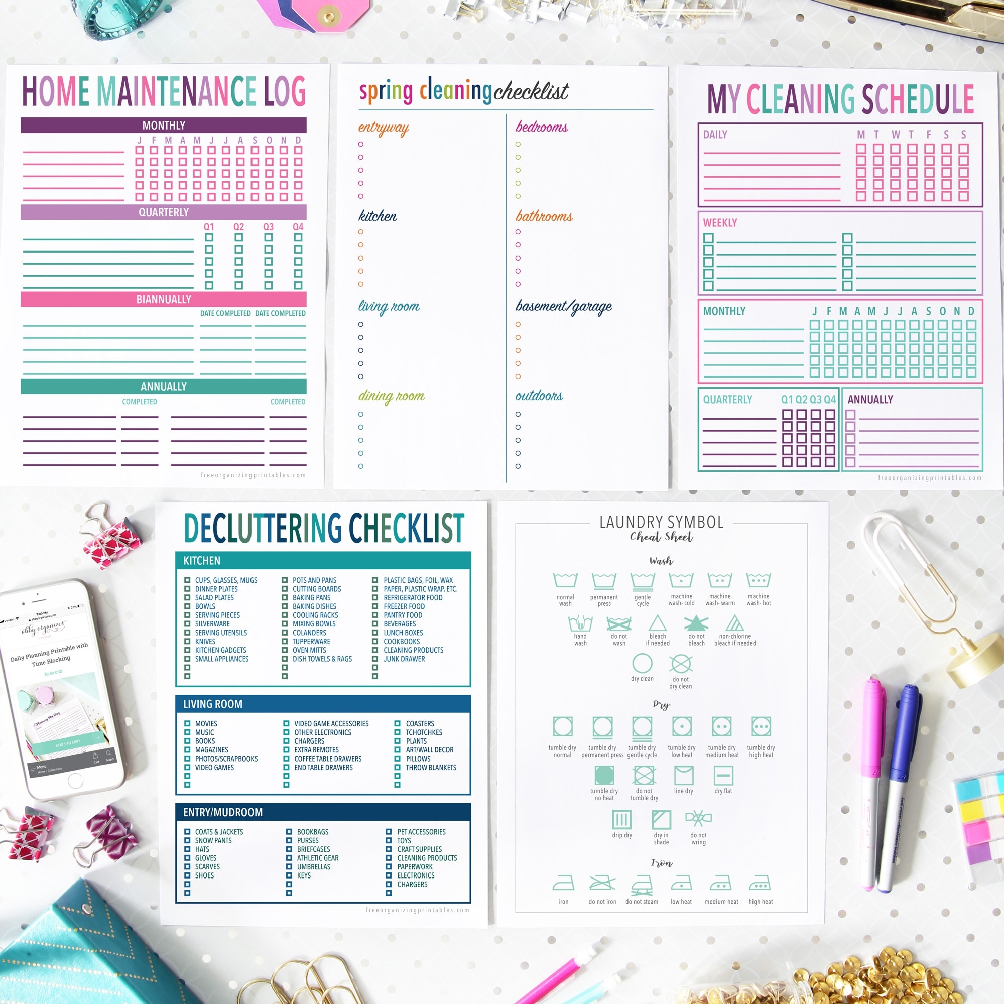 An Awesome Clean House Checklist Printable For Every Room Abby Organizes