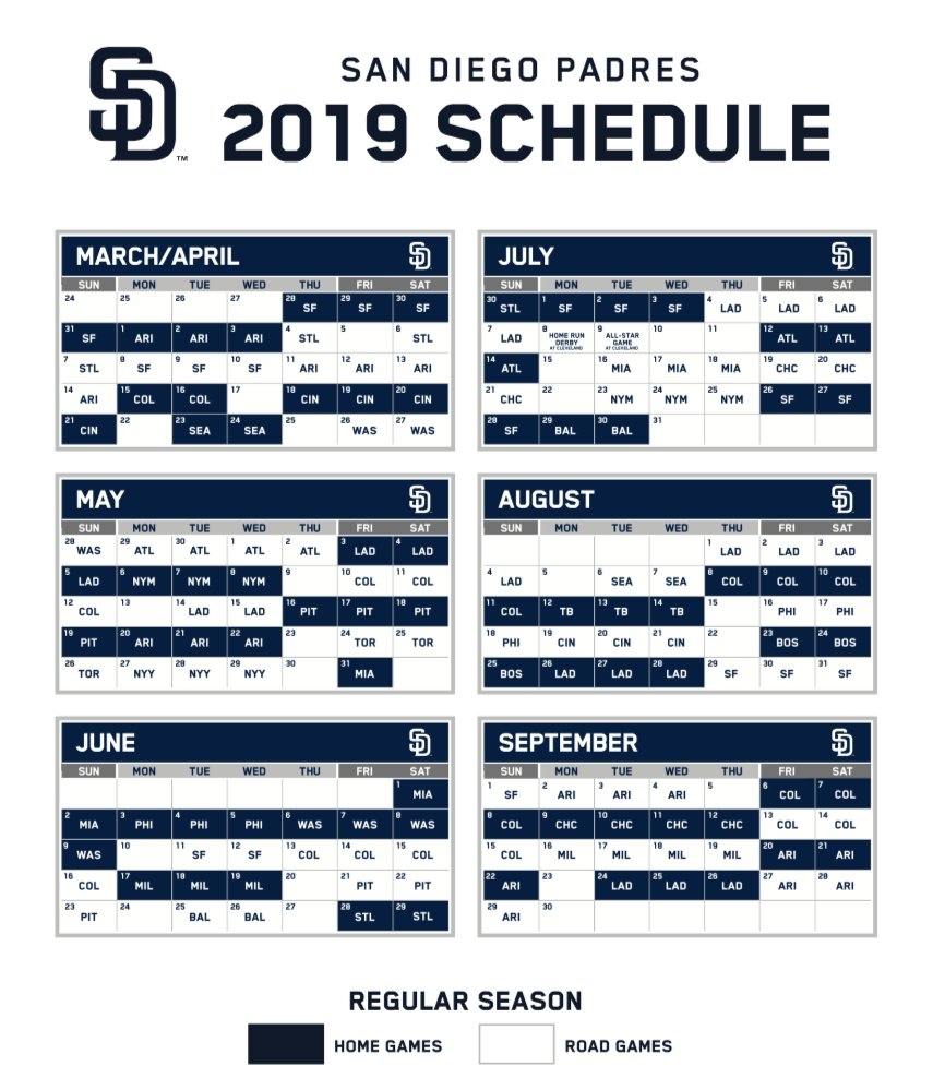 Andrew Burer On X The Padres Open 2019 At Home With A Four game Series Against The San Francisco Giants On Opening Day Thursday March 28 At 1 10 P m Https t co 6fnWntle33 X