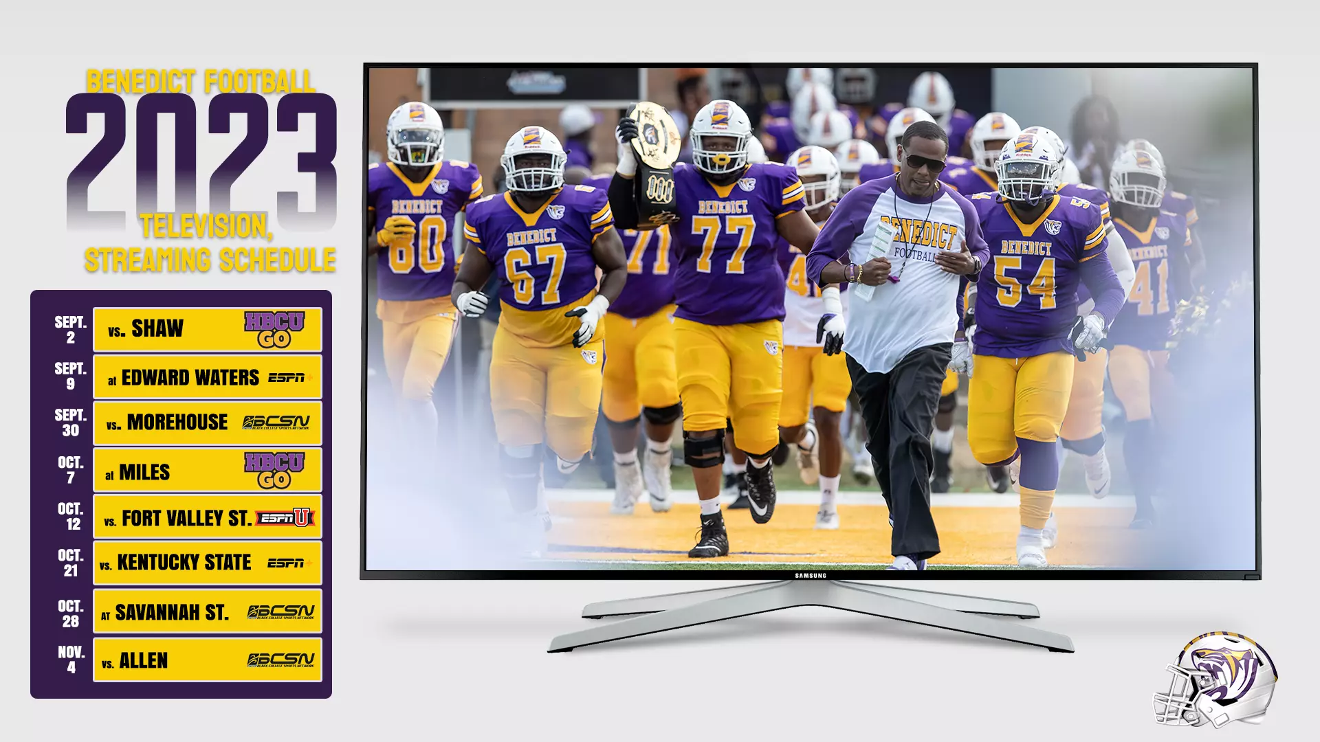 Benedict Football Announces TV Streaming Schedule Benedict College Athletics