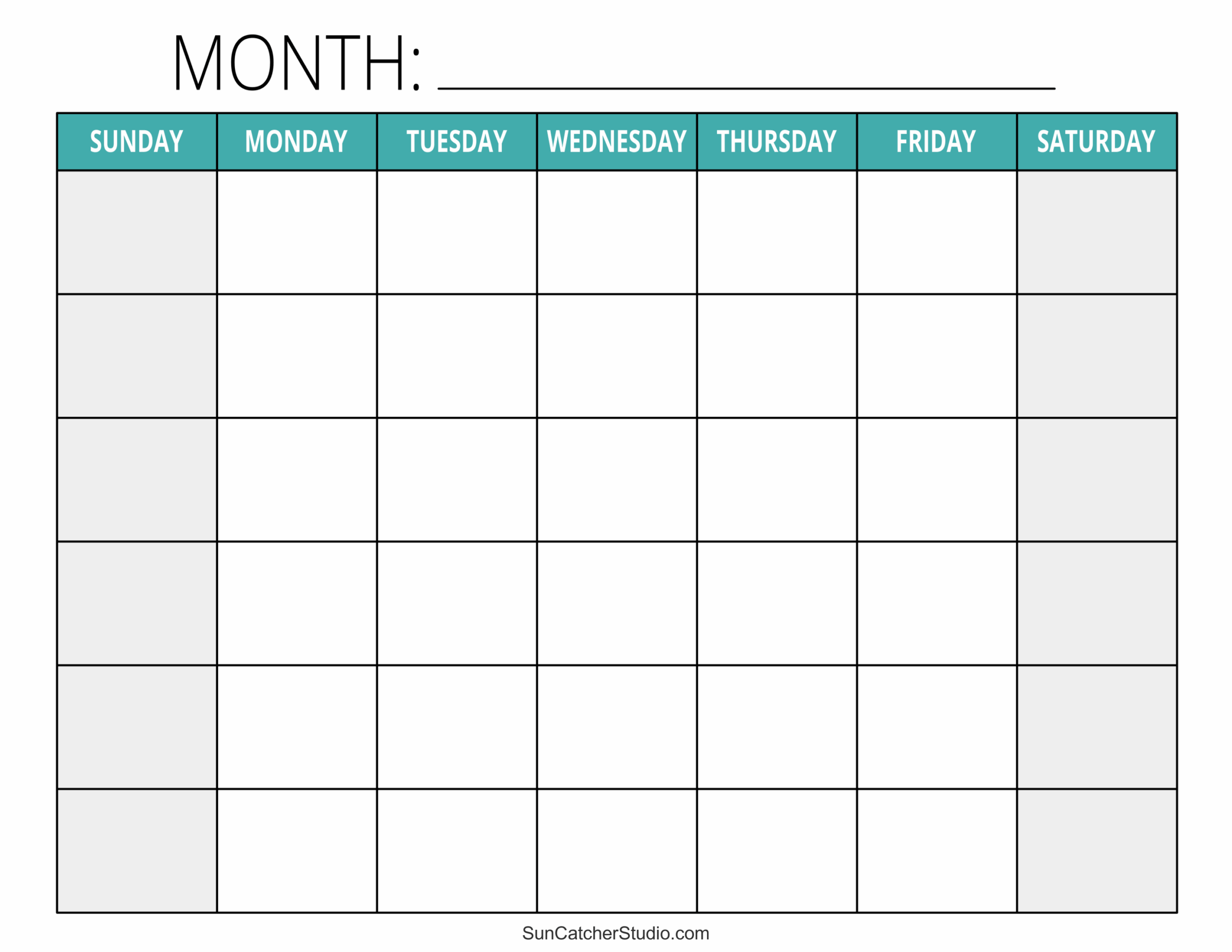 Blank Calendar Templates Free Printable Pages DIY Projects Worksheets Library