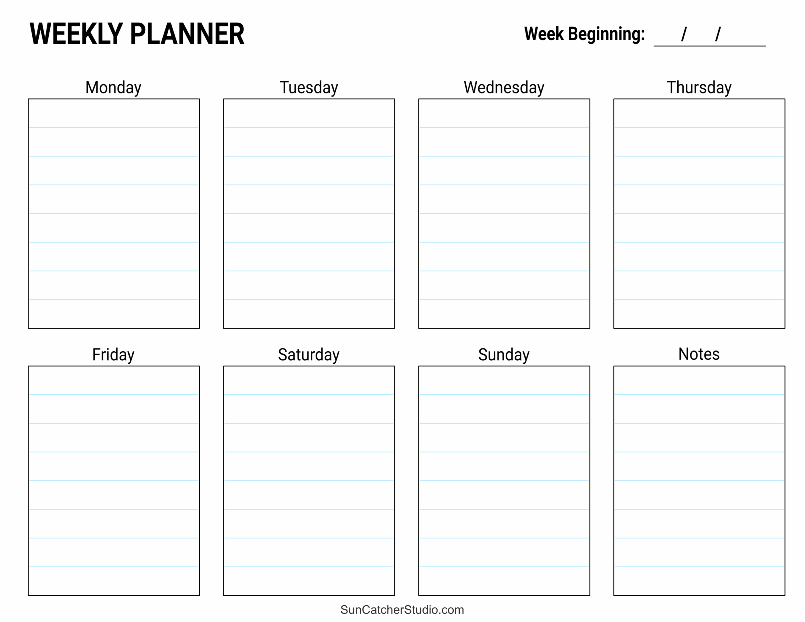 Free Printable 6 Week Schedule