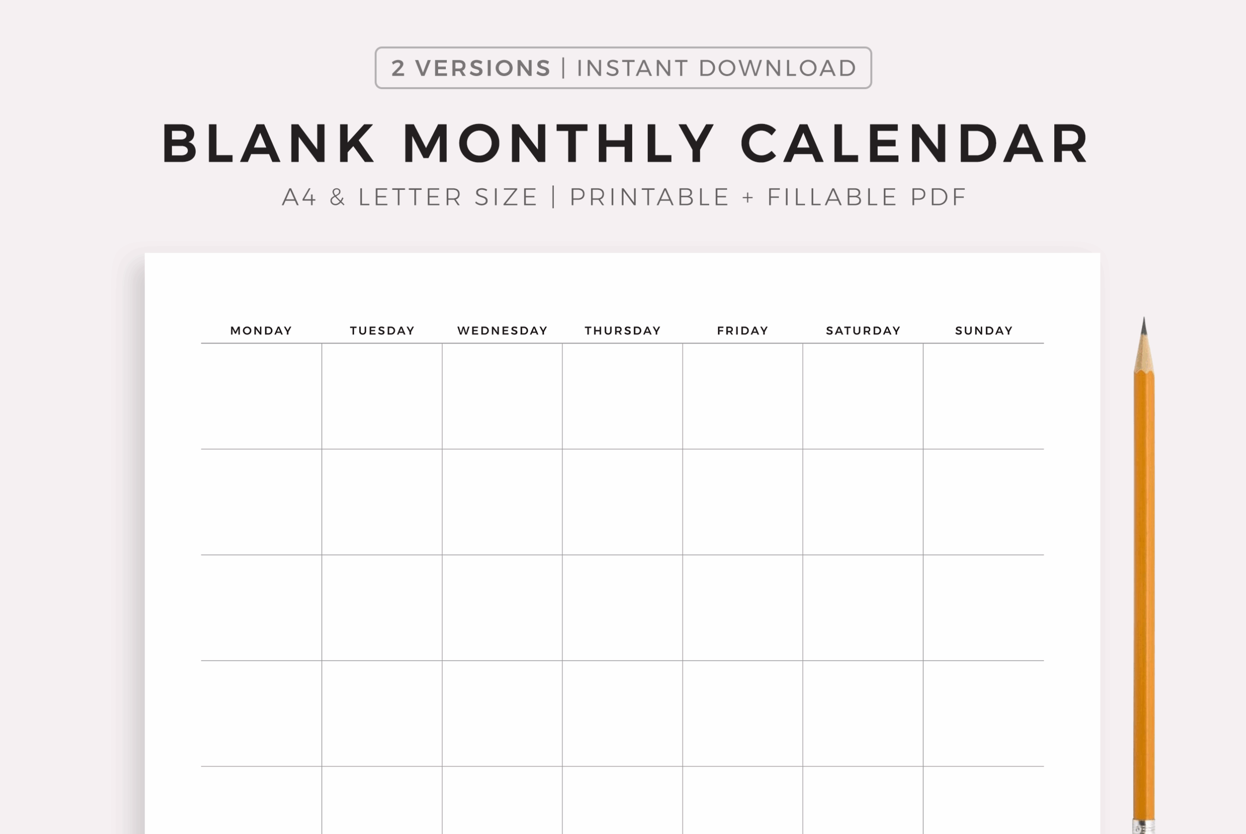 Printable Schedule Template Monthly
