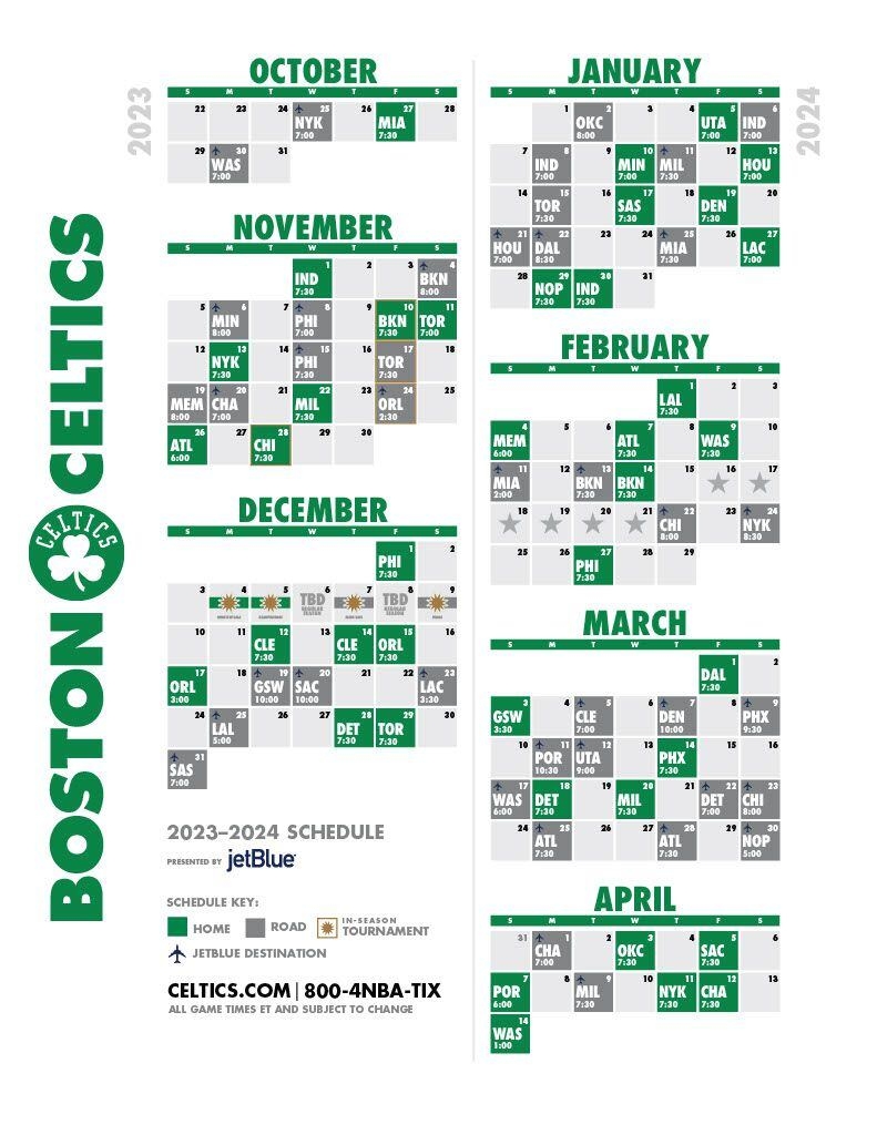 Boston Celtics 2023 Schedule 10 Can t miss Games